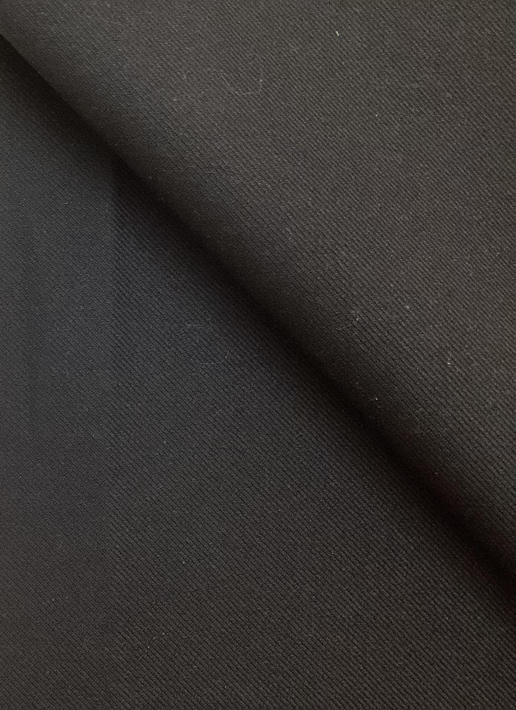 Made in Italy Piacenza Double Faced Wool Twill in Black