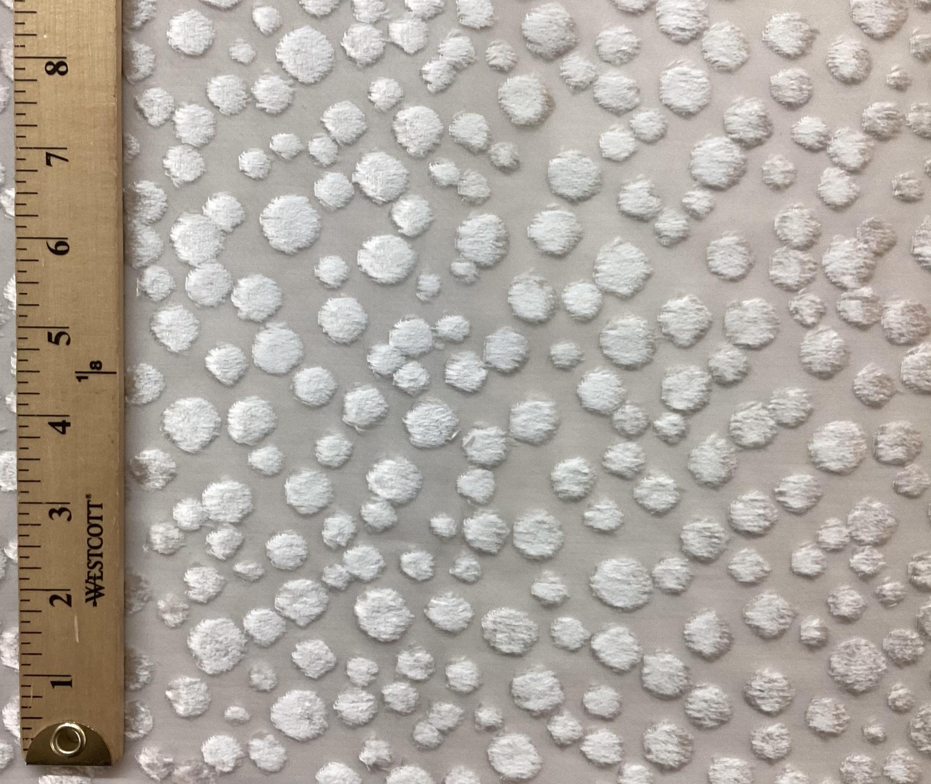 Silk Rayon Burn-Out Velvet In Light Sliver Grey