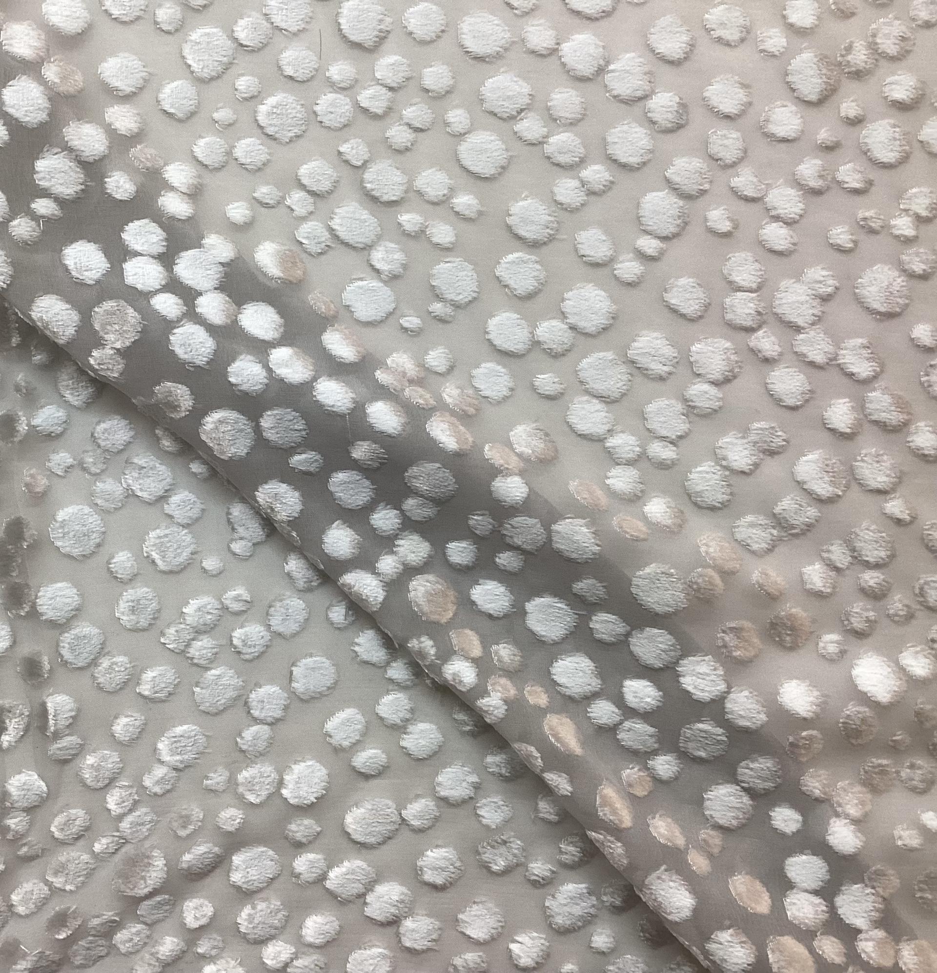 Silk Rayon Burn-Out Velvet In Light Sliver Grey