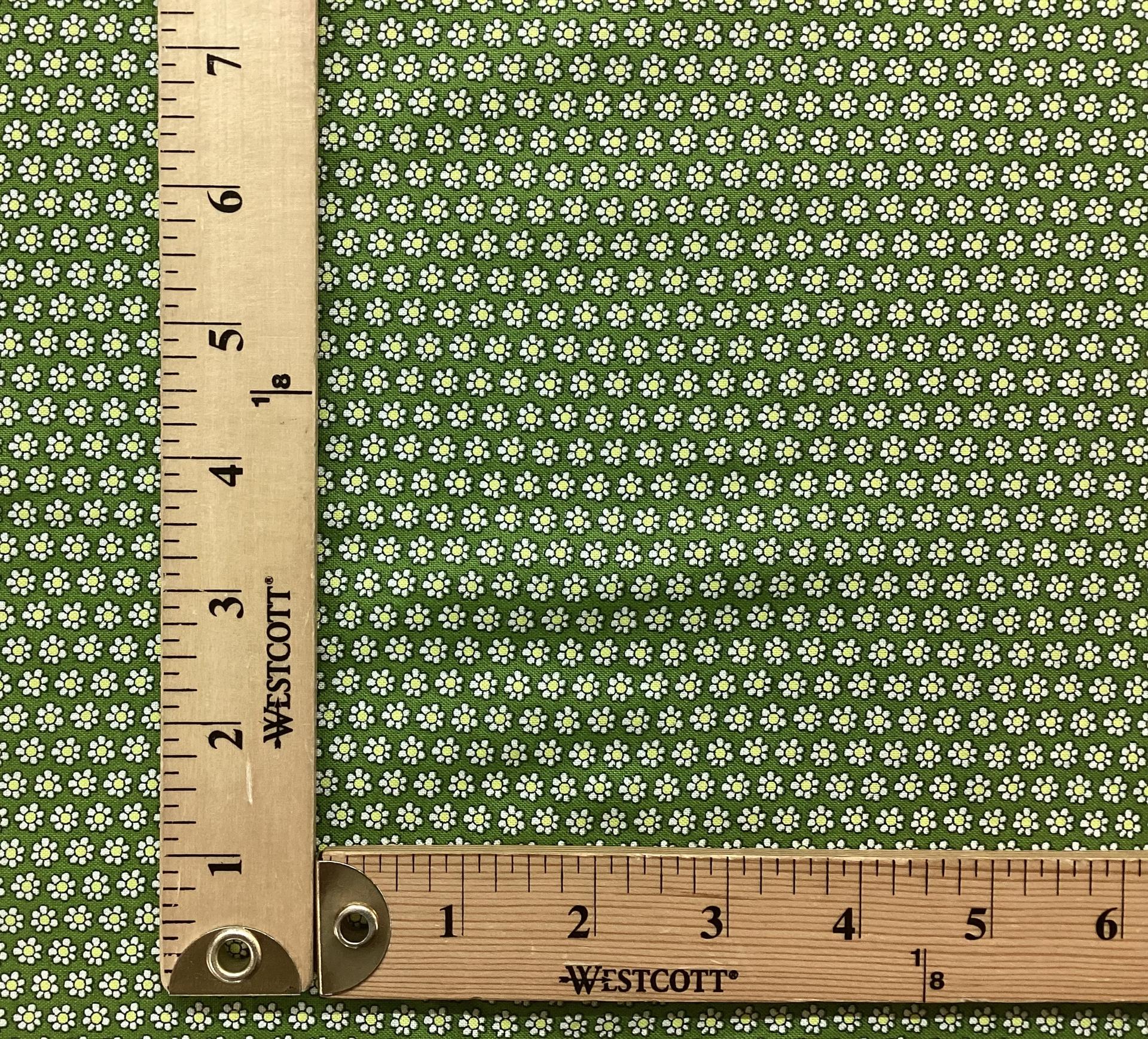 Liberty of London 100% Cotton Poplin Green Mini Mod Floral