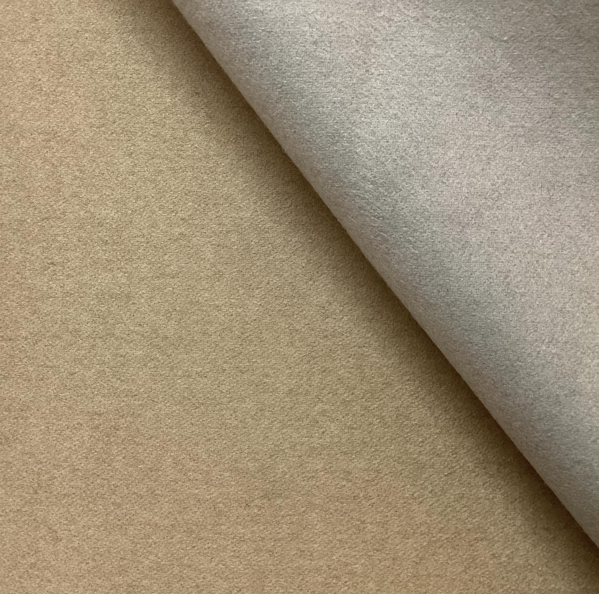 Cashmere & Wool Doubleface Coating In Sand & Mortar