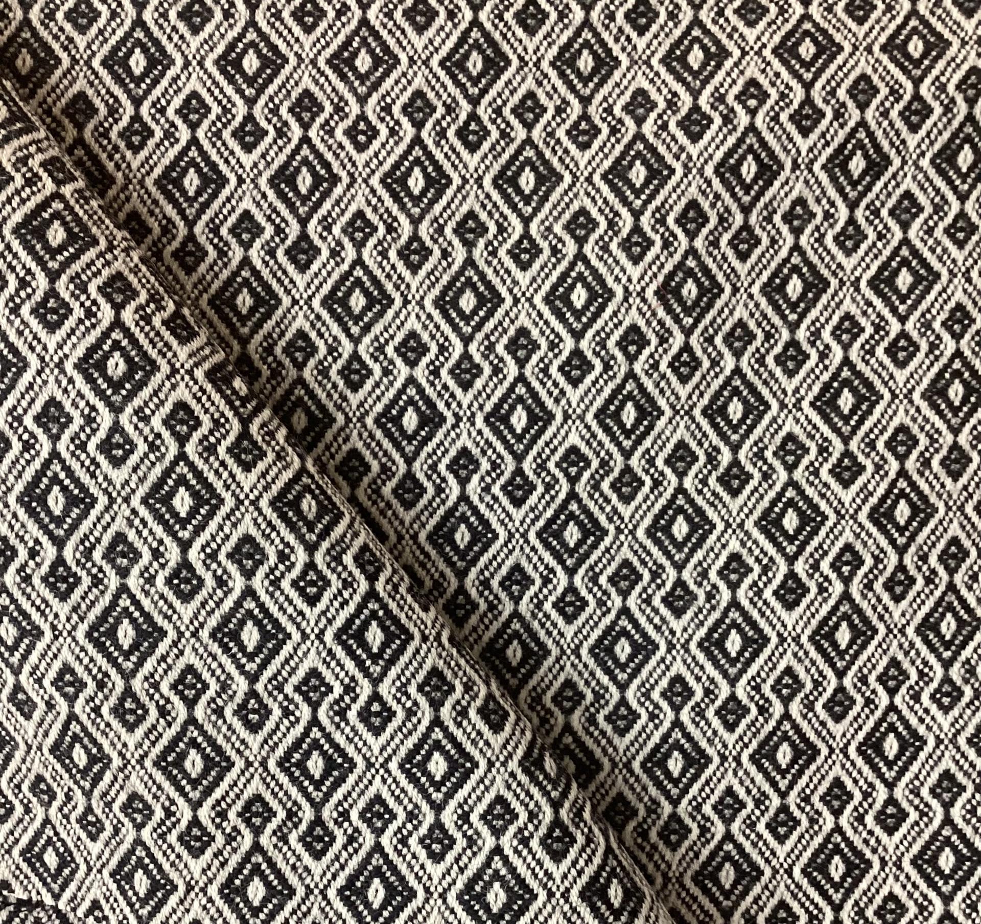 100% Wool Novelty In Black & Hemp 