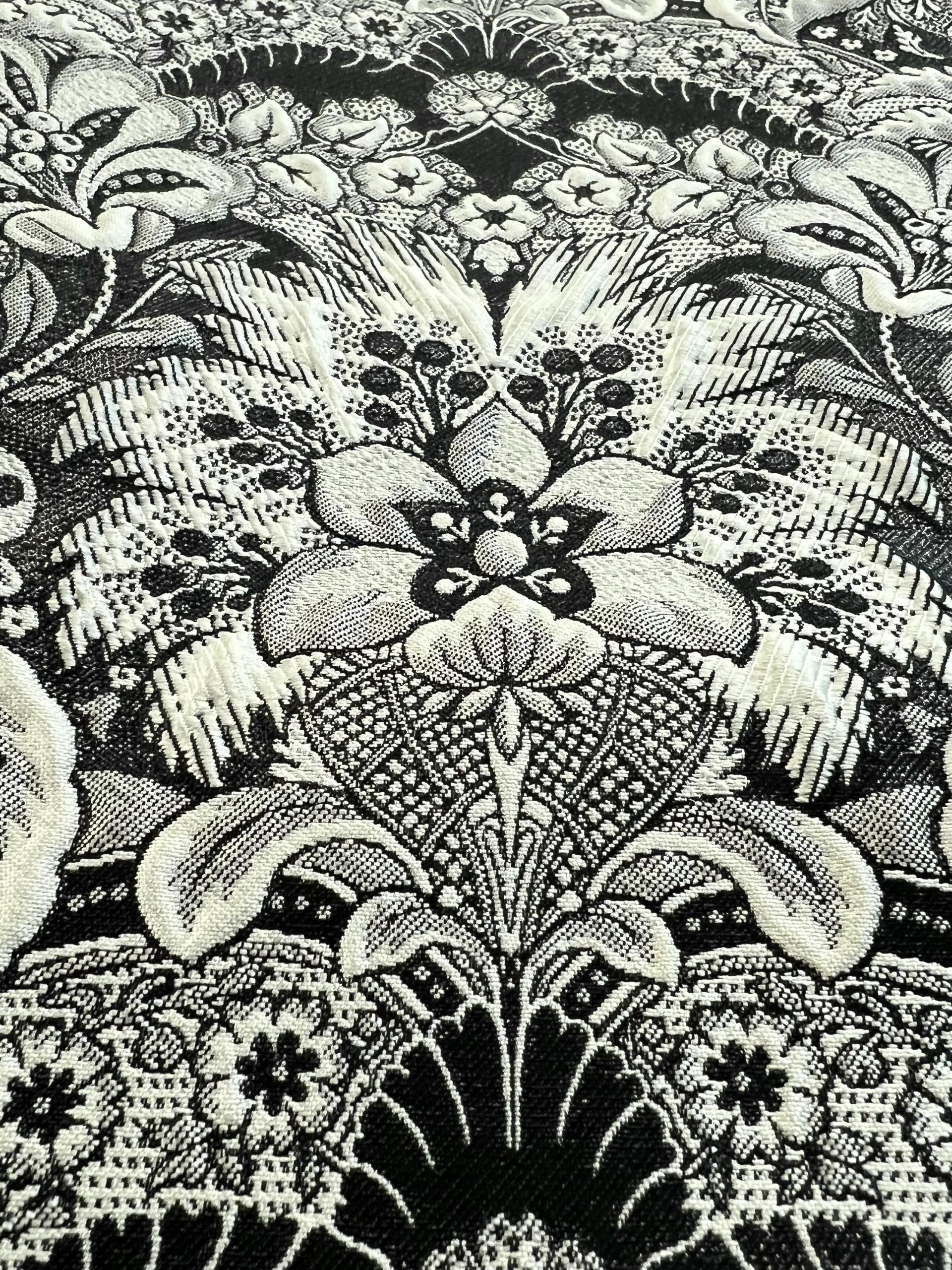 Made in Italy Metallic Brocade "imperial" in Black/Natural