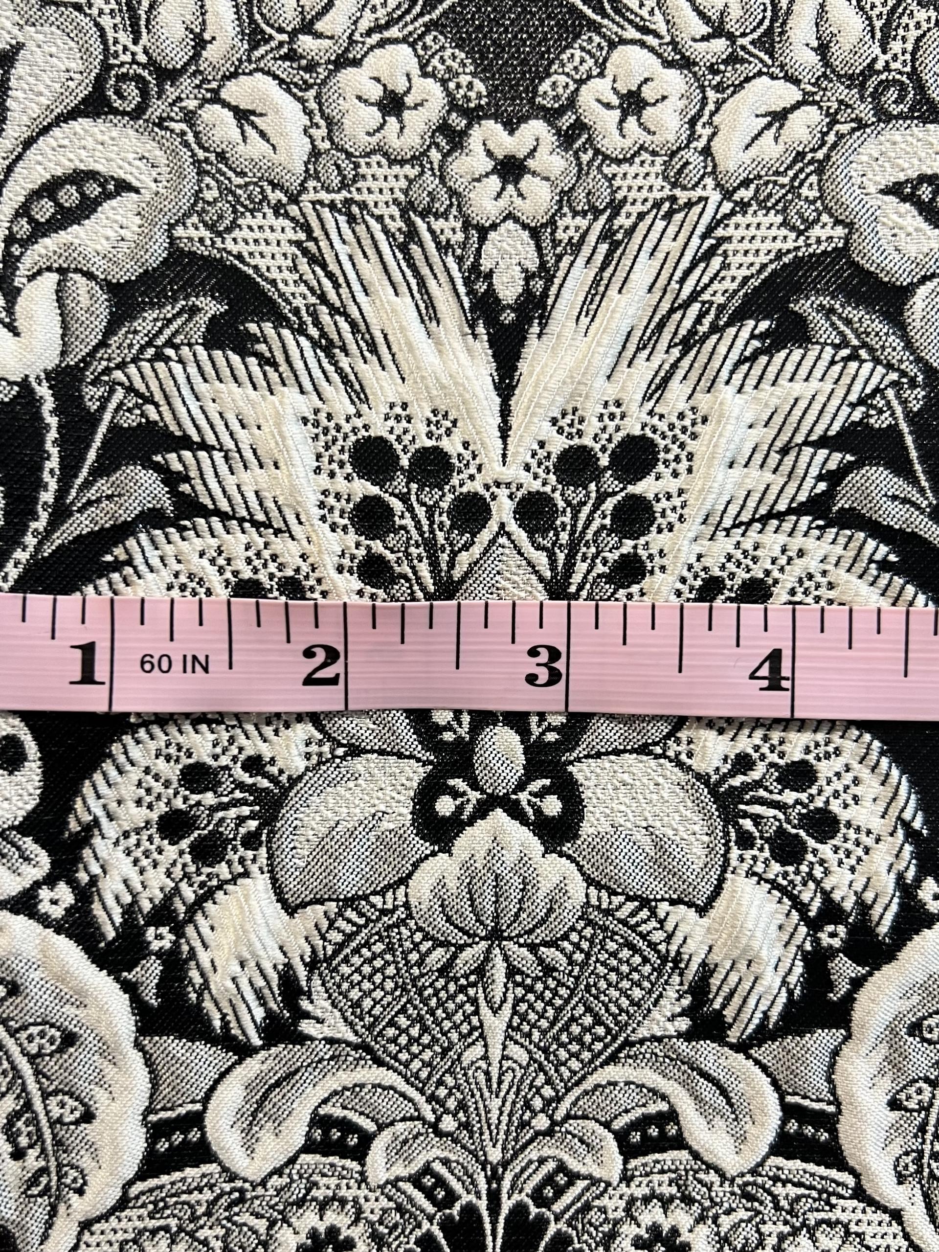 Made in Italy Metallic Brocade "imperial" in Black/Natural