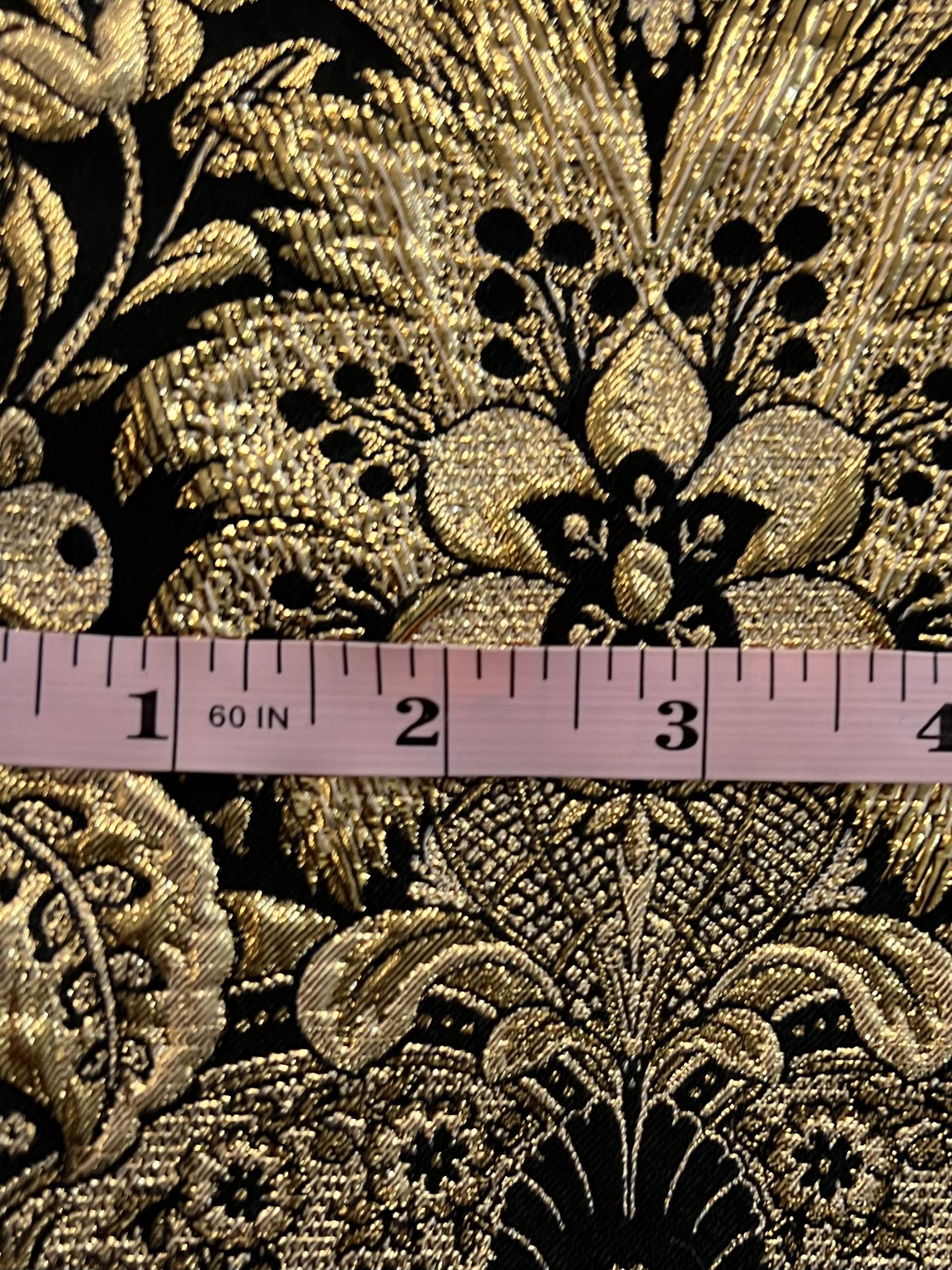 Made in Italy Metallic Brocade" Imperial" in Black/Gold