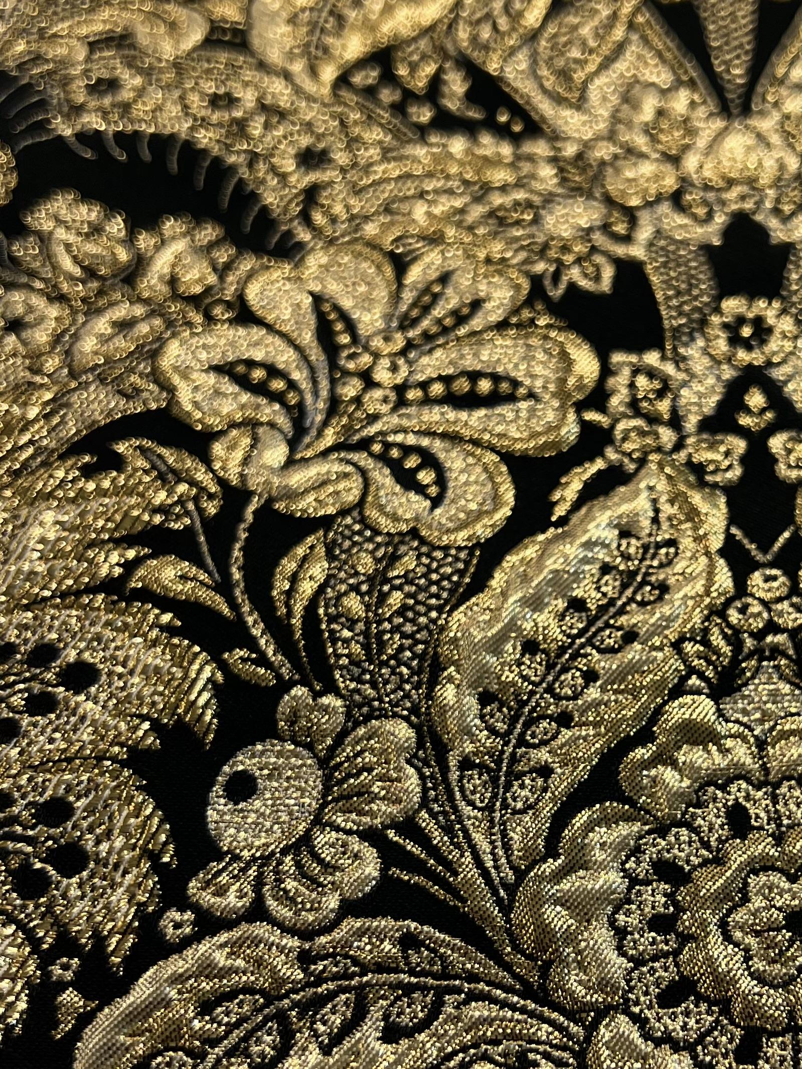Made in Italy Metallic Brocade" Imperial" in Black/Gold