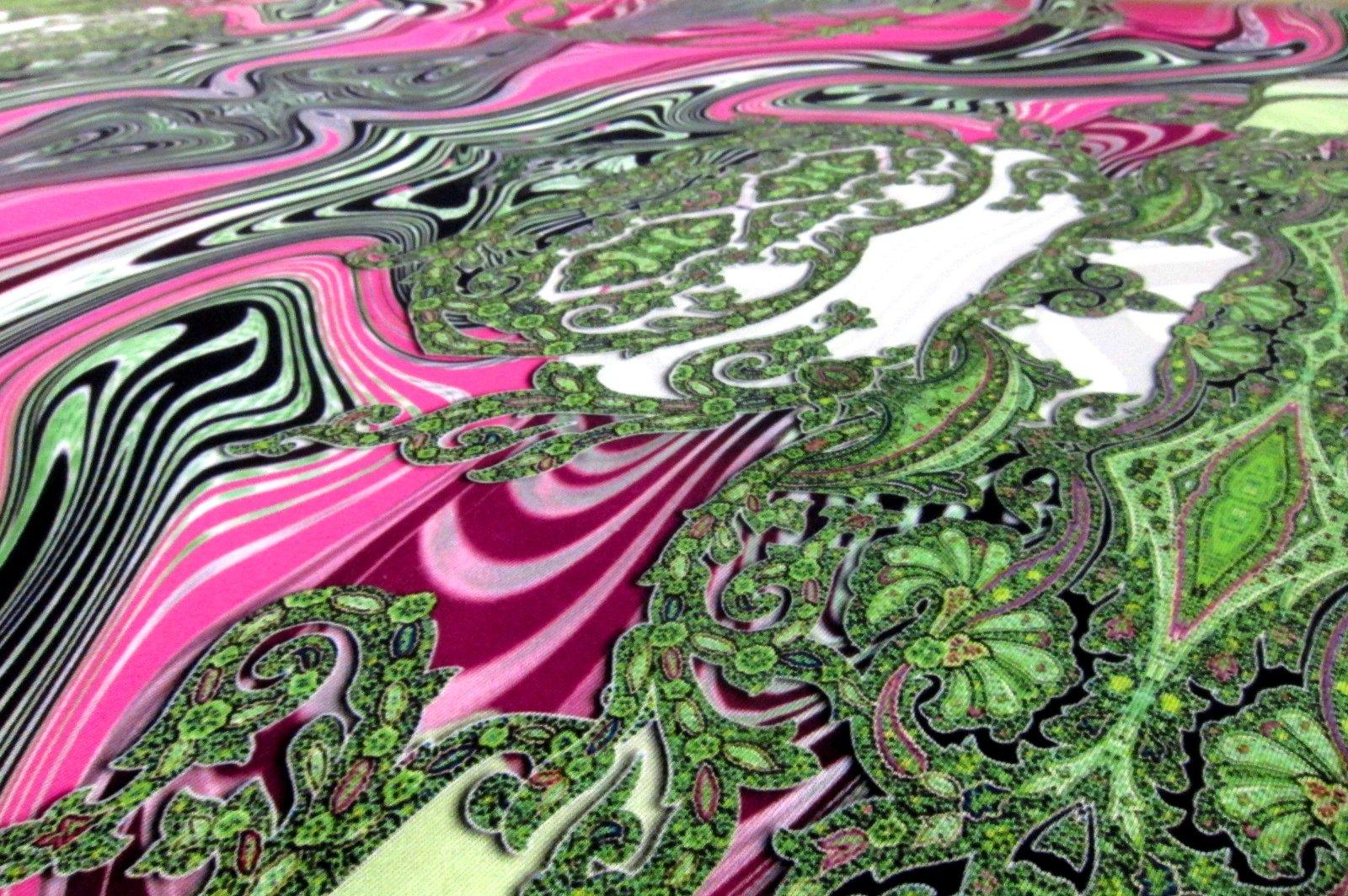 Scuba Knit Panel With Psychedelic Deco Print