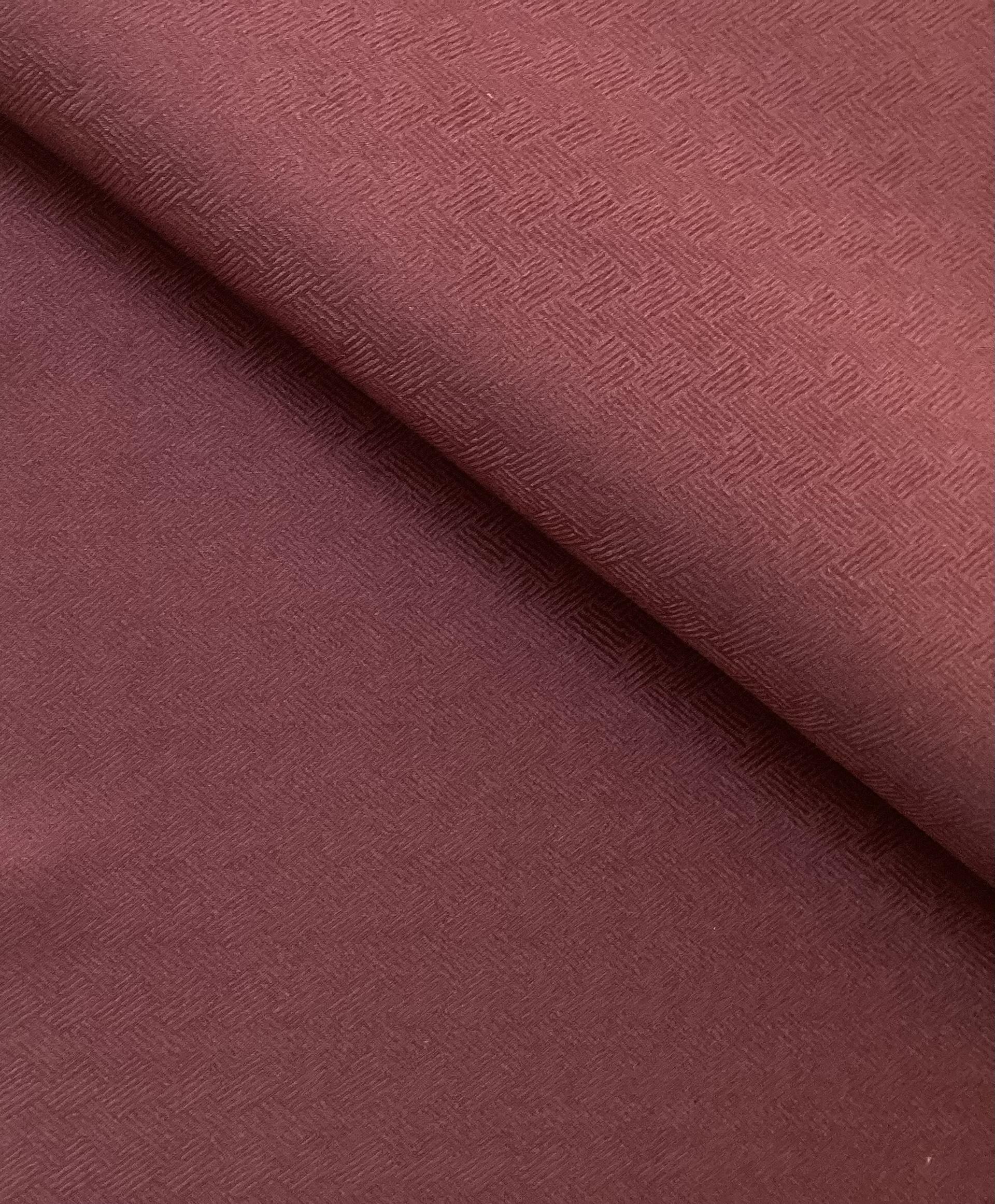 Made in Italy 100% Silk Basketweave Jacquard in Wine