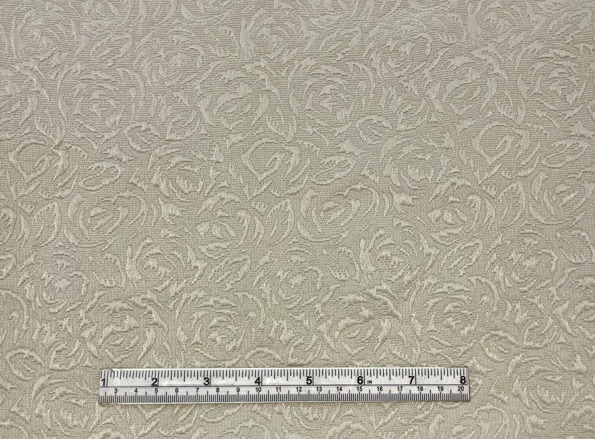 Silk and Wool Brocade in Sand Fabric in Warehouse