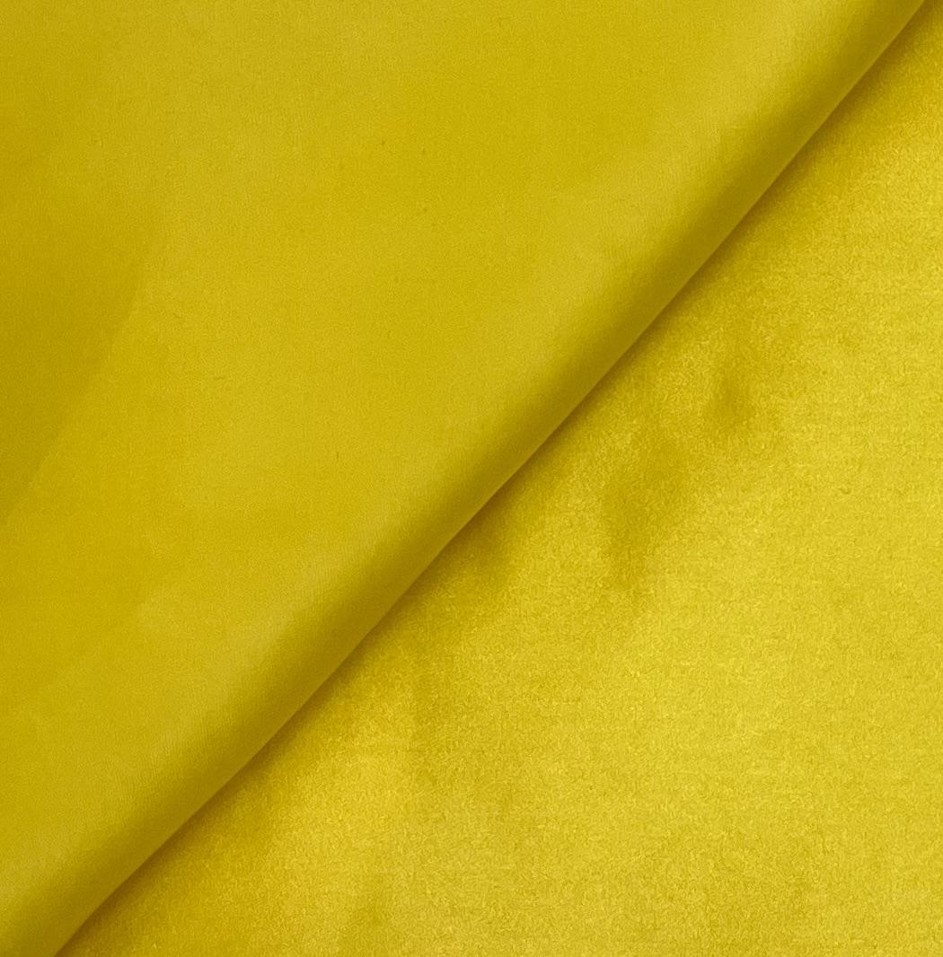 Made in Italy Double Faced Silk Satin in Maize Fabric in Warehouse