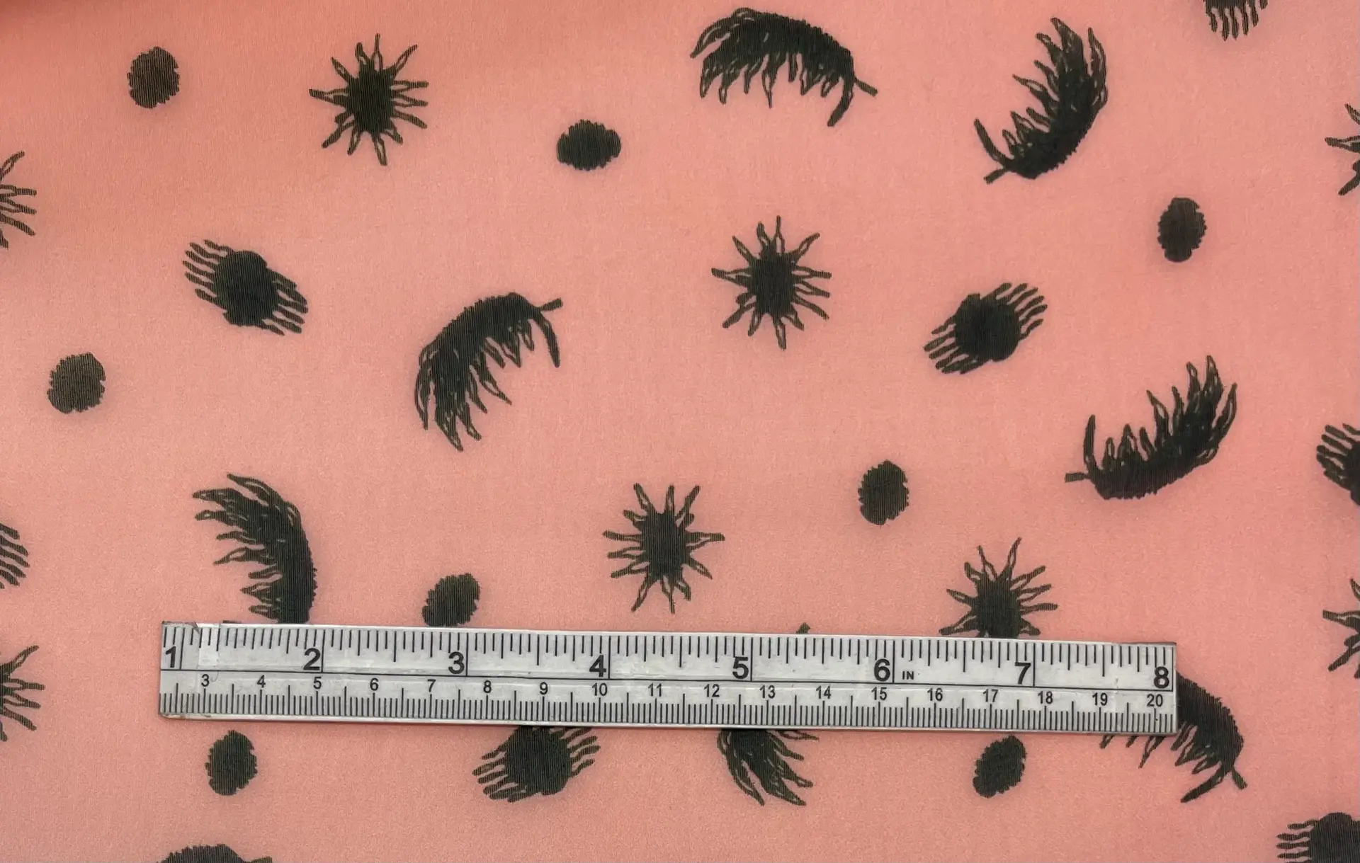 100% Silk Satin Organza Print Fabric in Warehouse