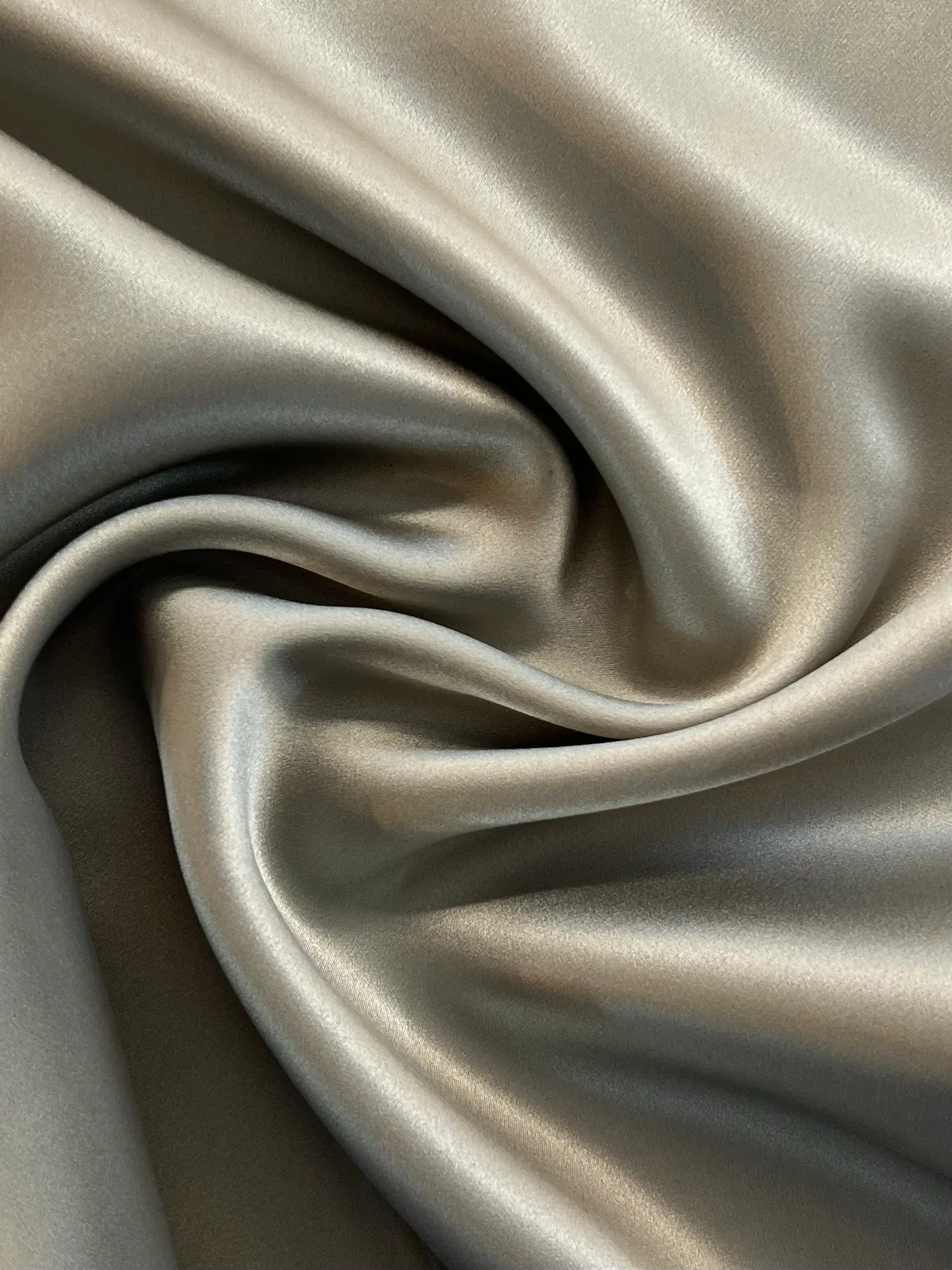 Silk Charmeuse in Muted Silver