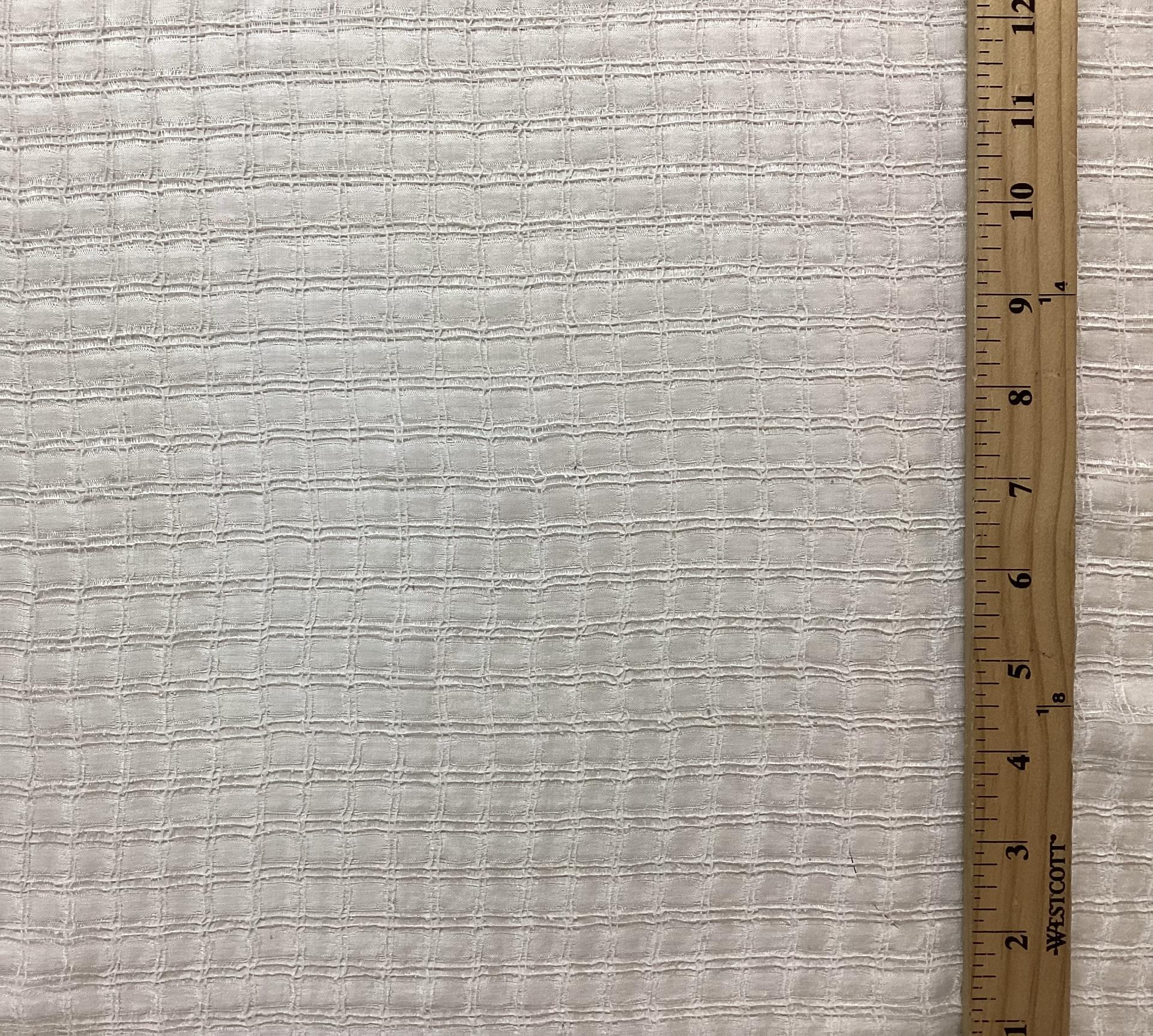 100% Silk Novelty Checkerboard Pattern In Eggshell 