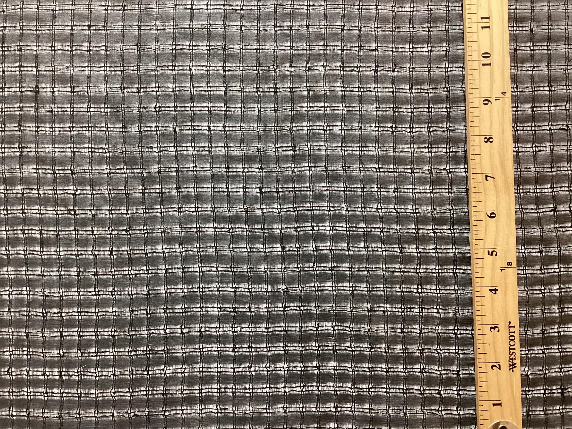 100% Silk Novelty Checkerboard Pattern In Black