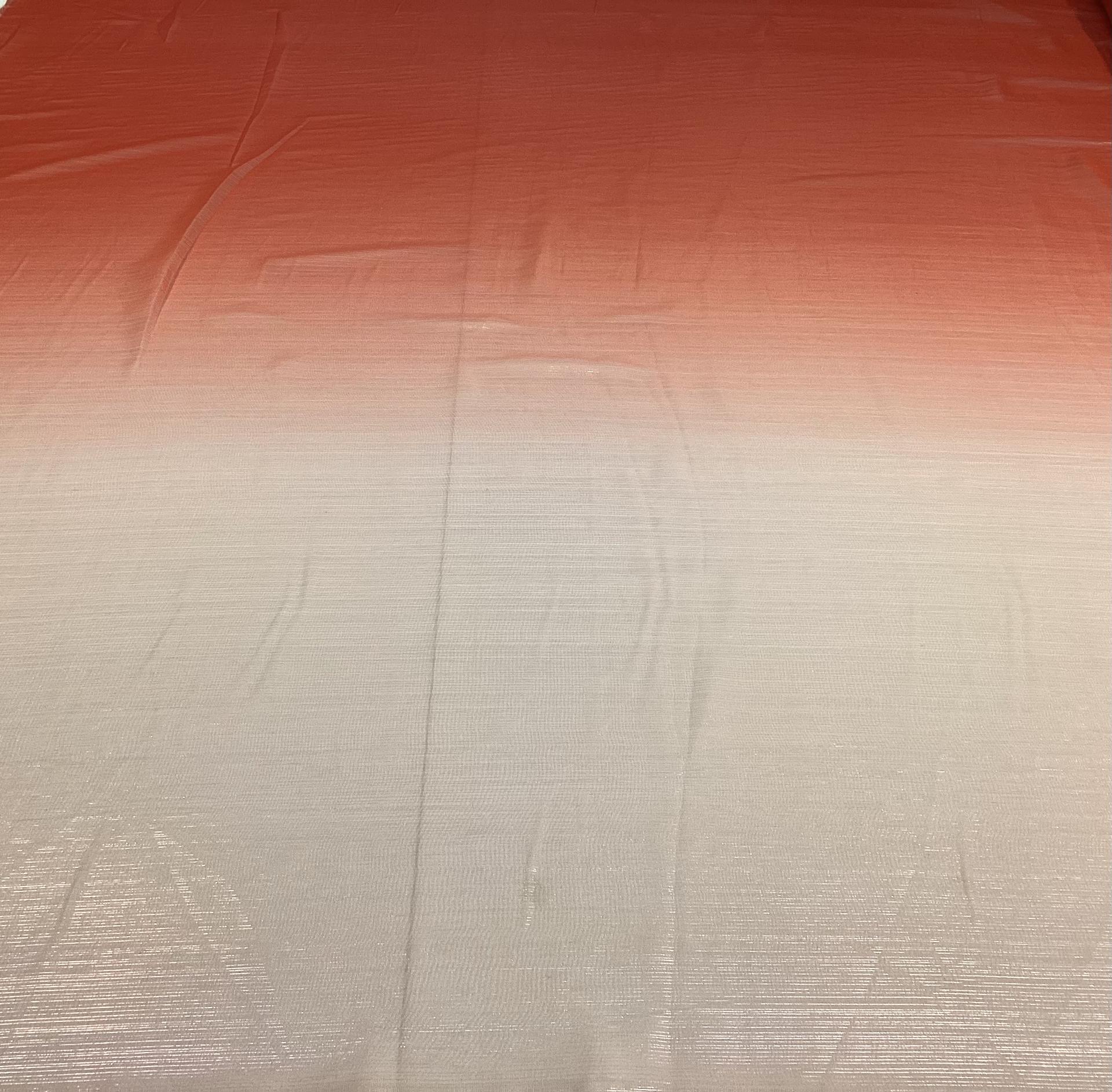 Ombre Polyester Metallic Chiffon in Red
