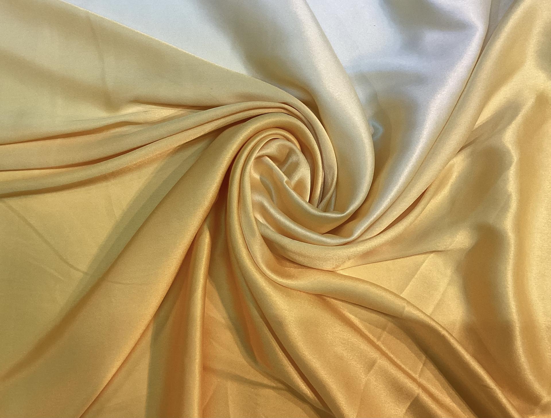 Ombre Polyester Charmeuse in Yellow