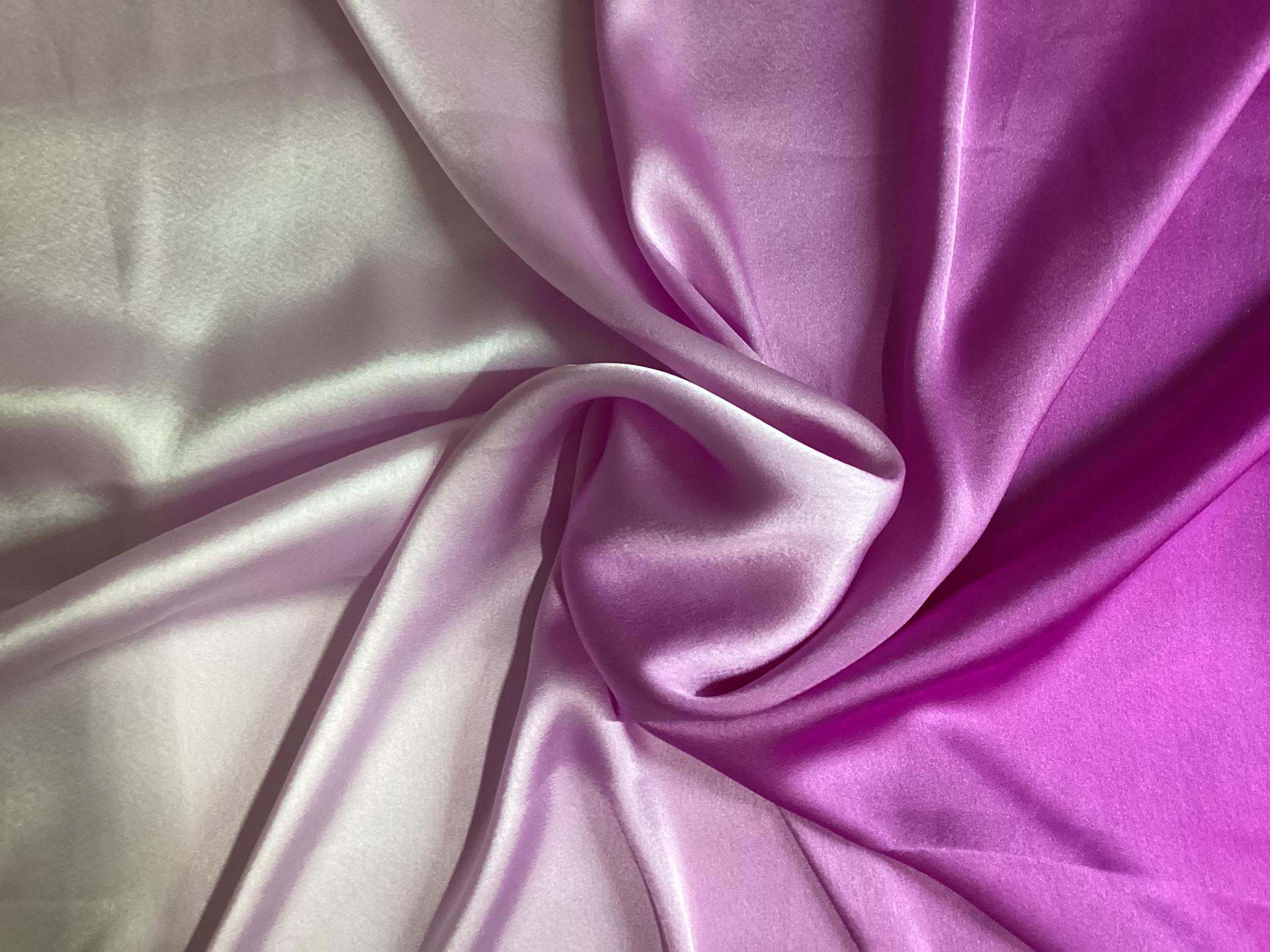 Ombre Polyester Charmeuse in Fuchsia