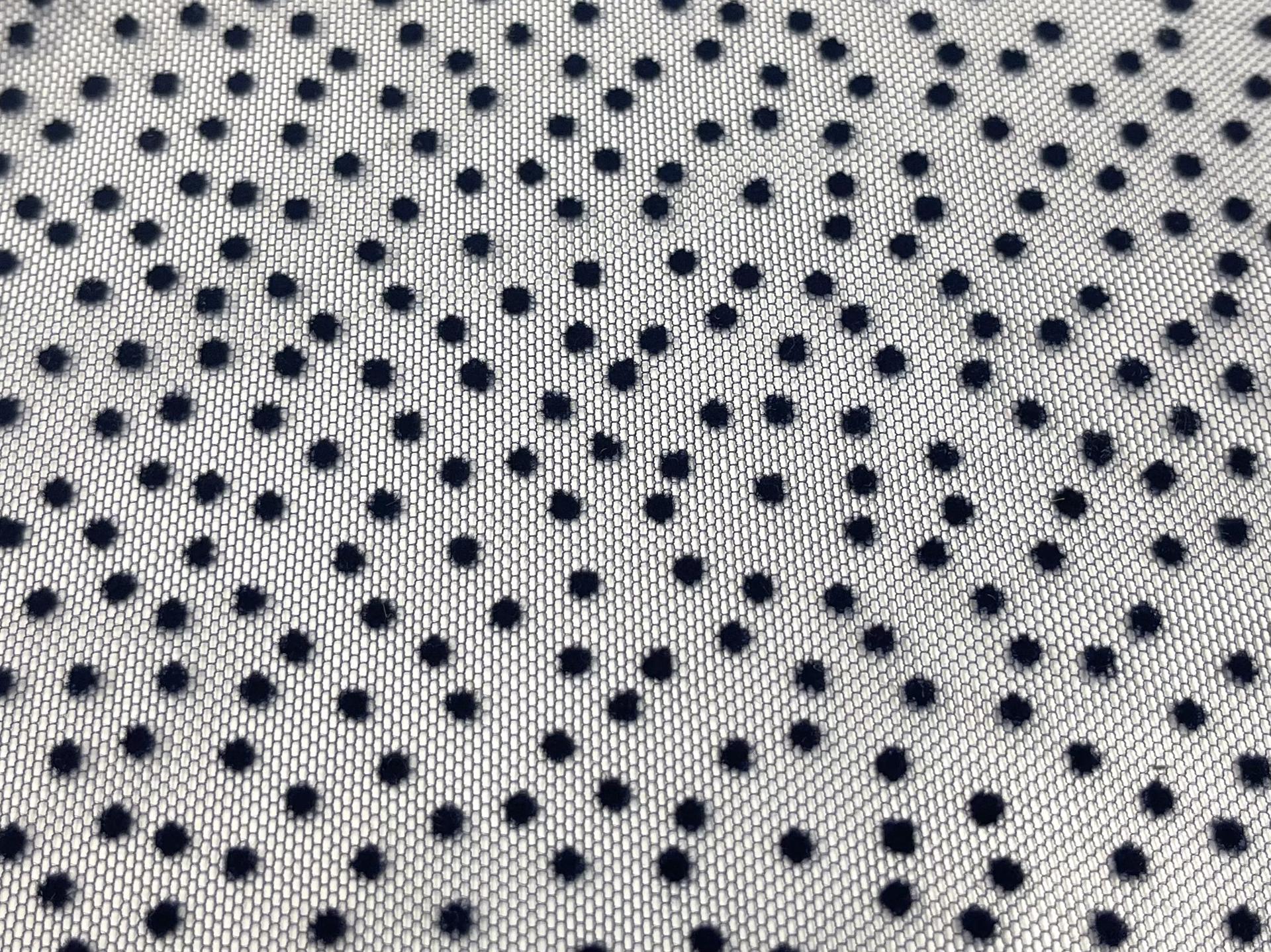 Made in France Flocked Nylon Tulle in Navy