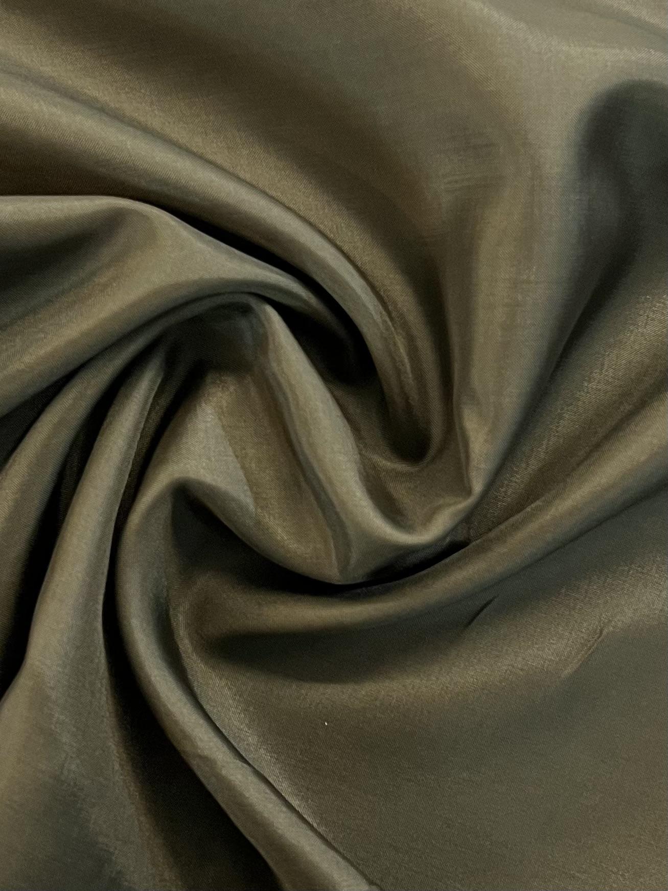 Japanese Habutae Polyester Lining in Seaweed