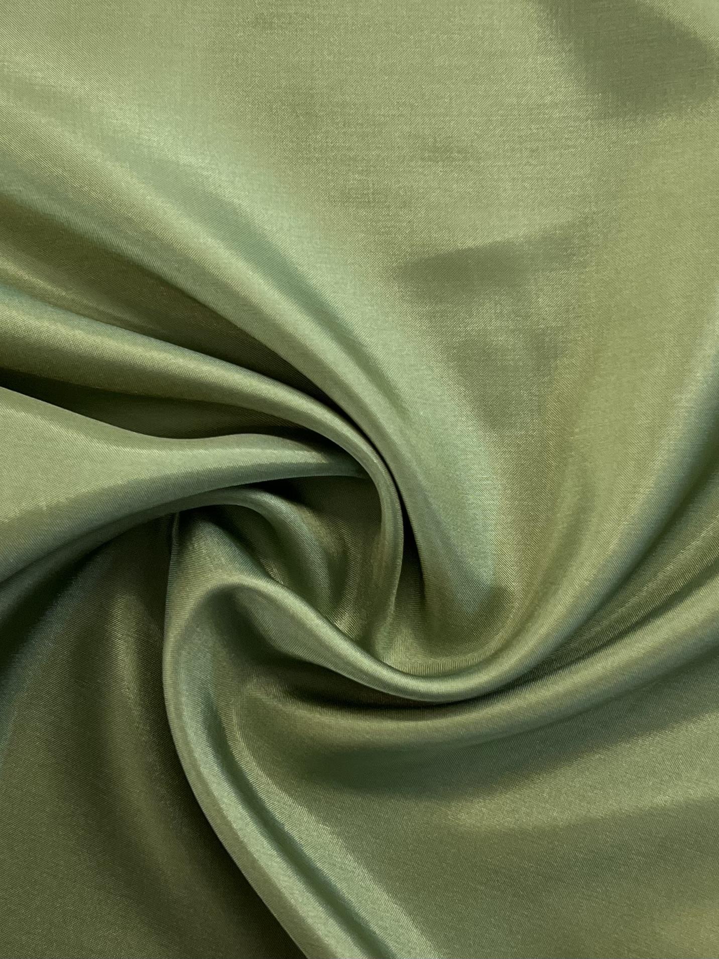 Japanese Habutae Polyester Lining in Asparagus