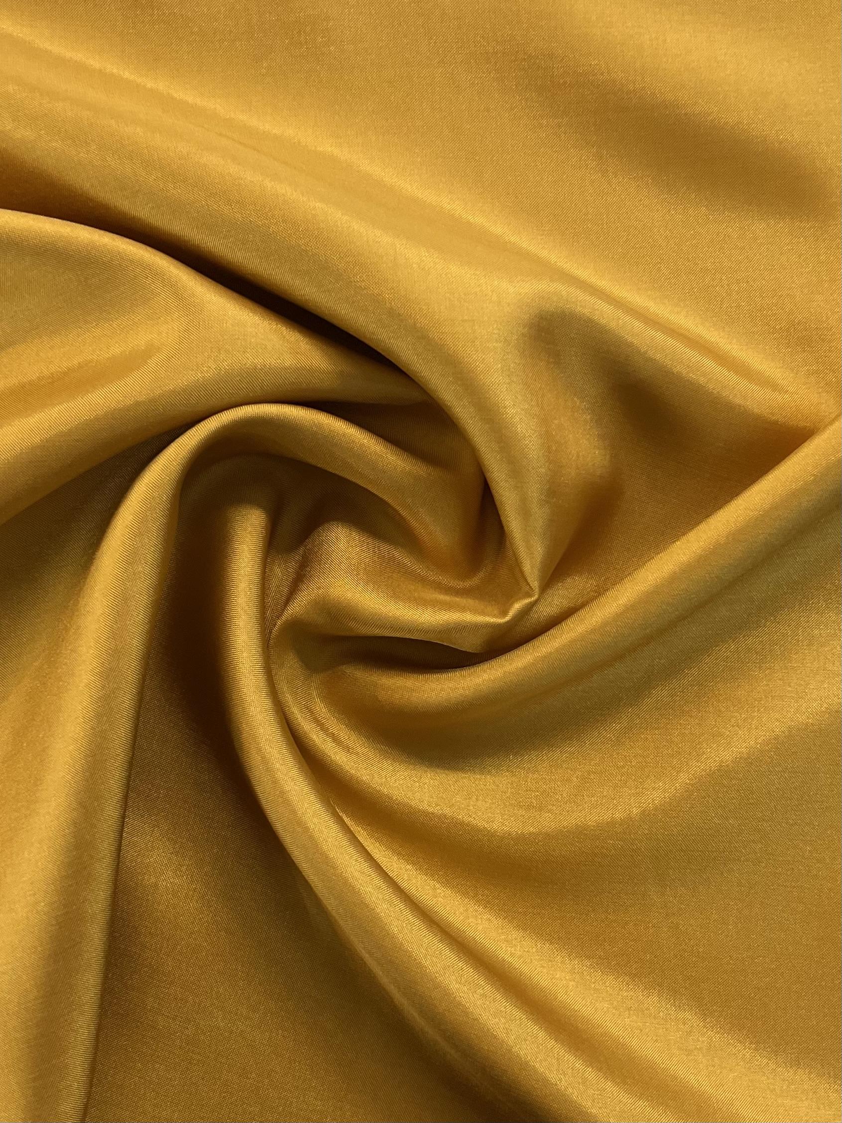 Japanese Habutae Polyester Lining in Mustard
