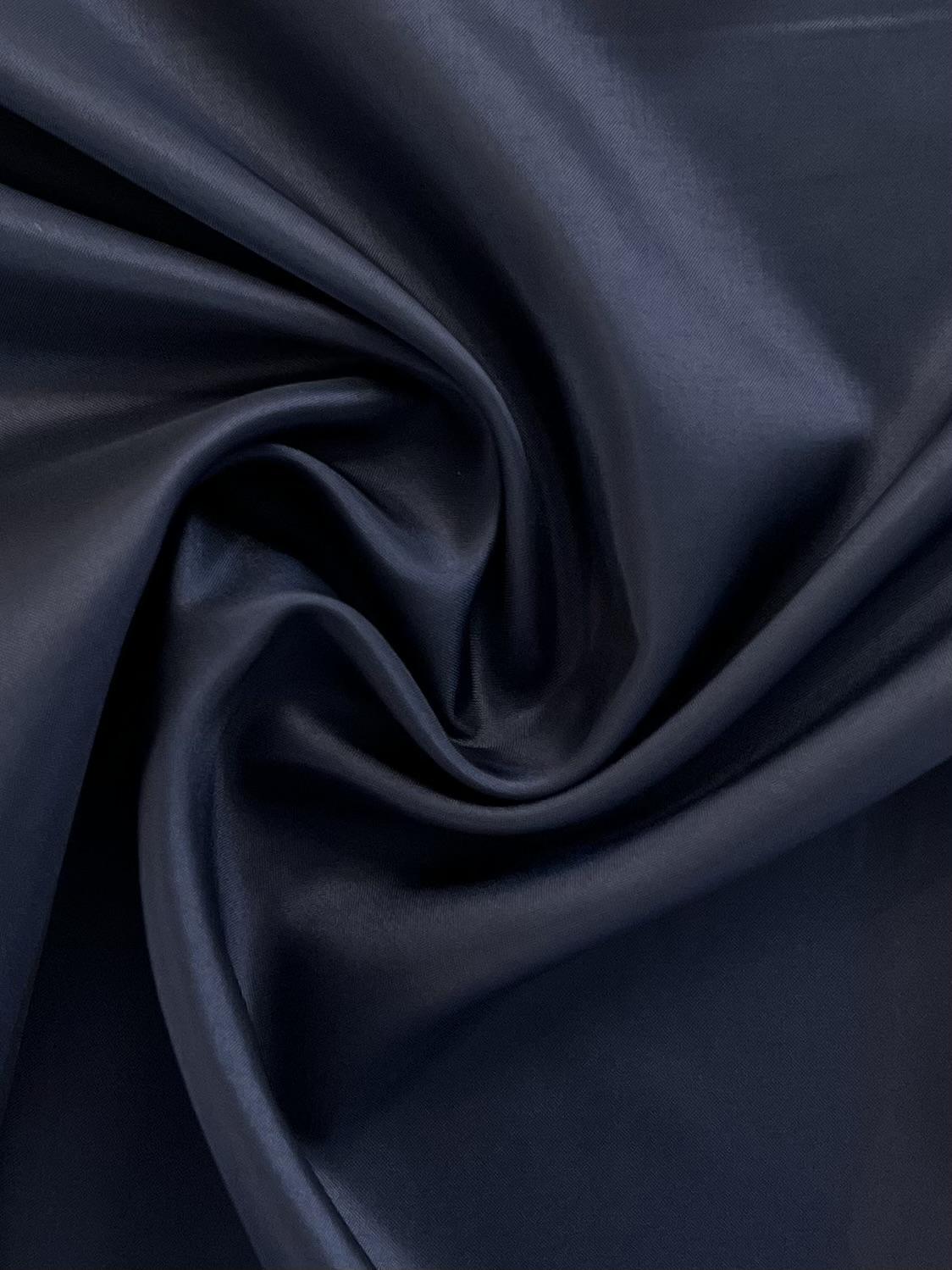 Japanese Habutae Polyester Lining in Navy