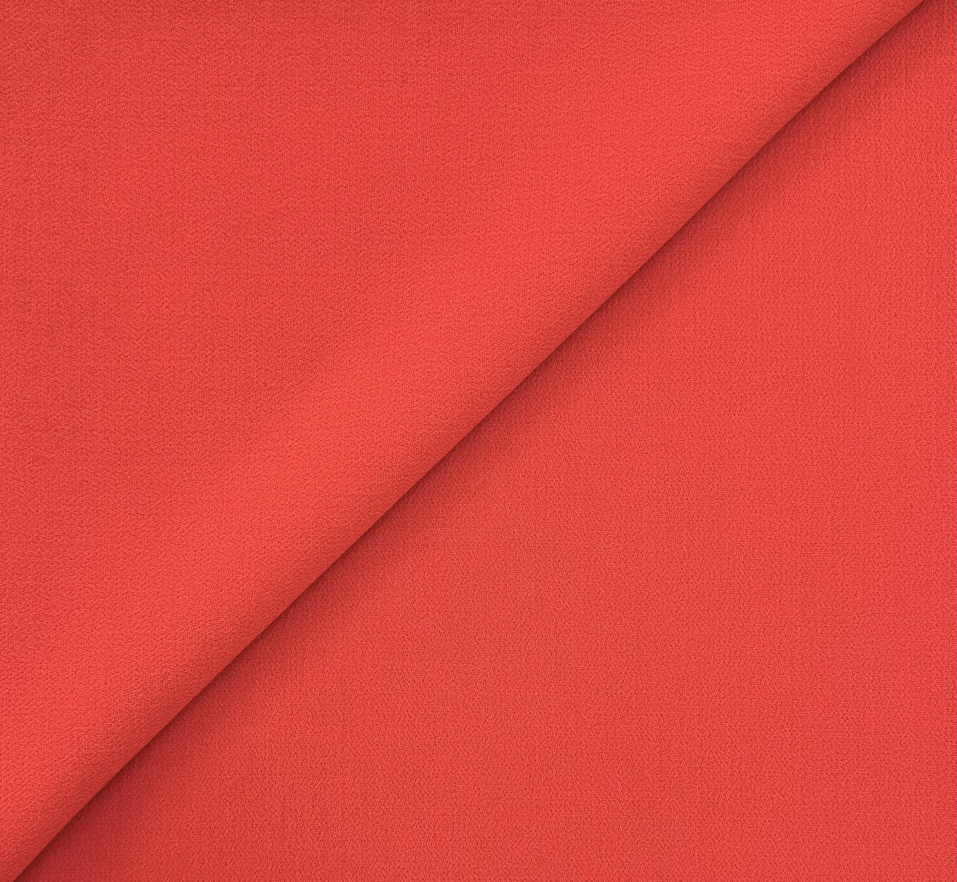 Italian Virgin Wool Double Crepe in Valentino Red