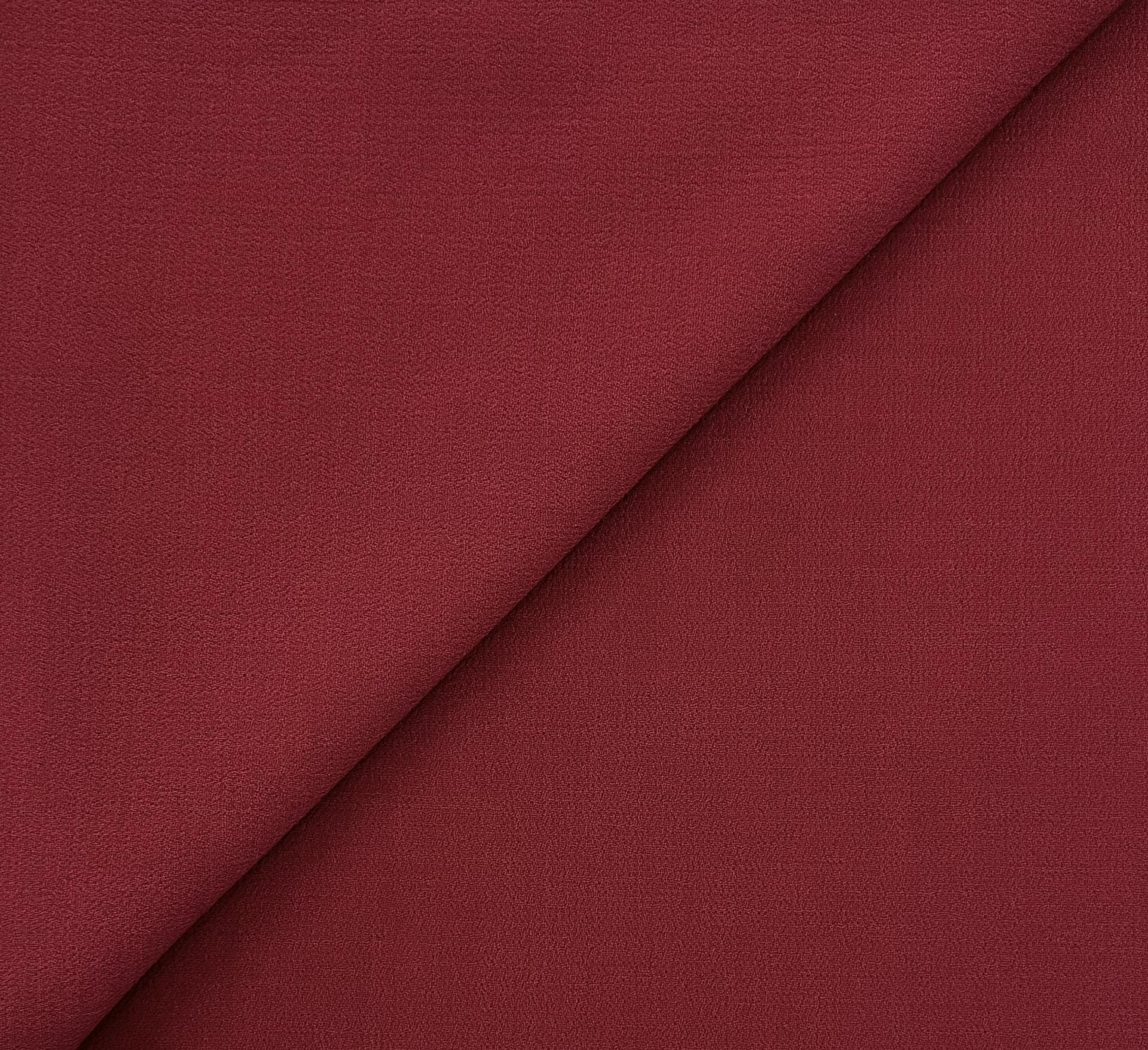 Italian Virgin Wool Double Crepe in Crimson