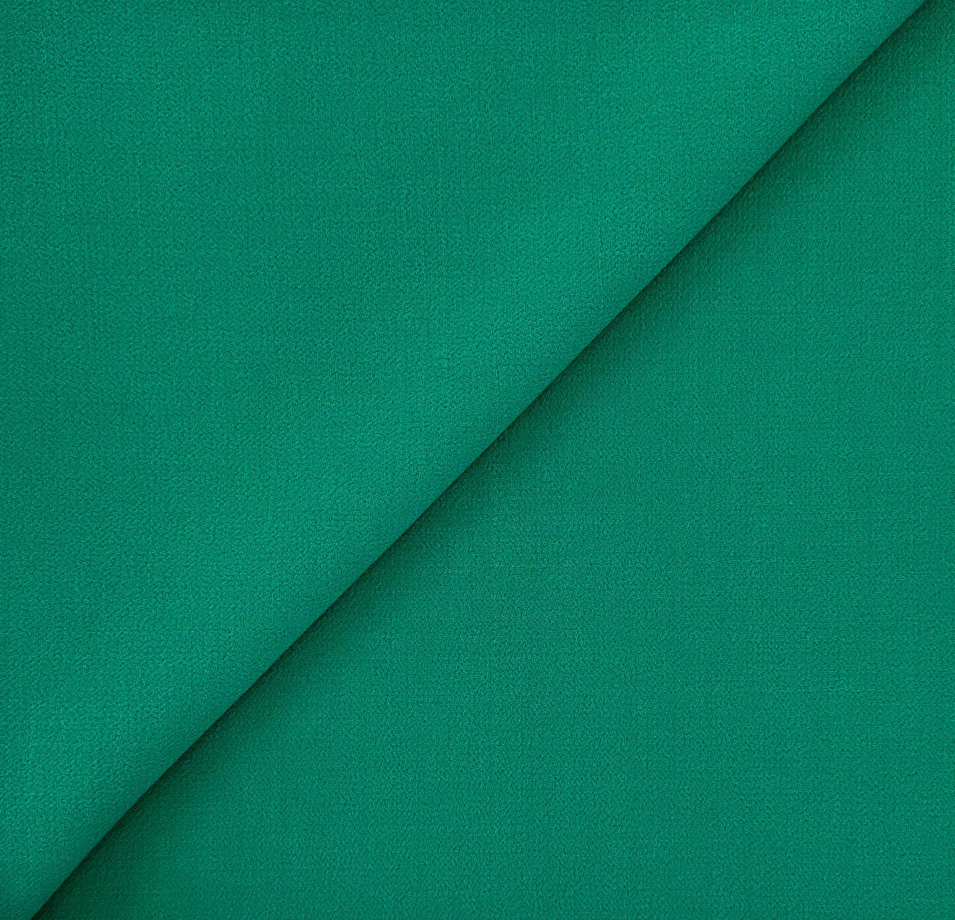 Italian Virgin Wool Double Crepe in Emerald