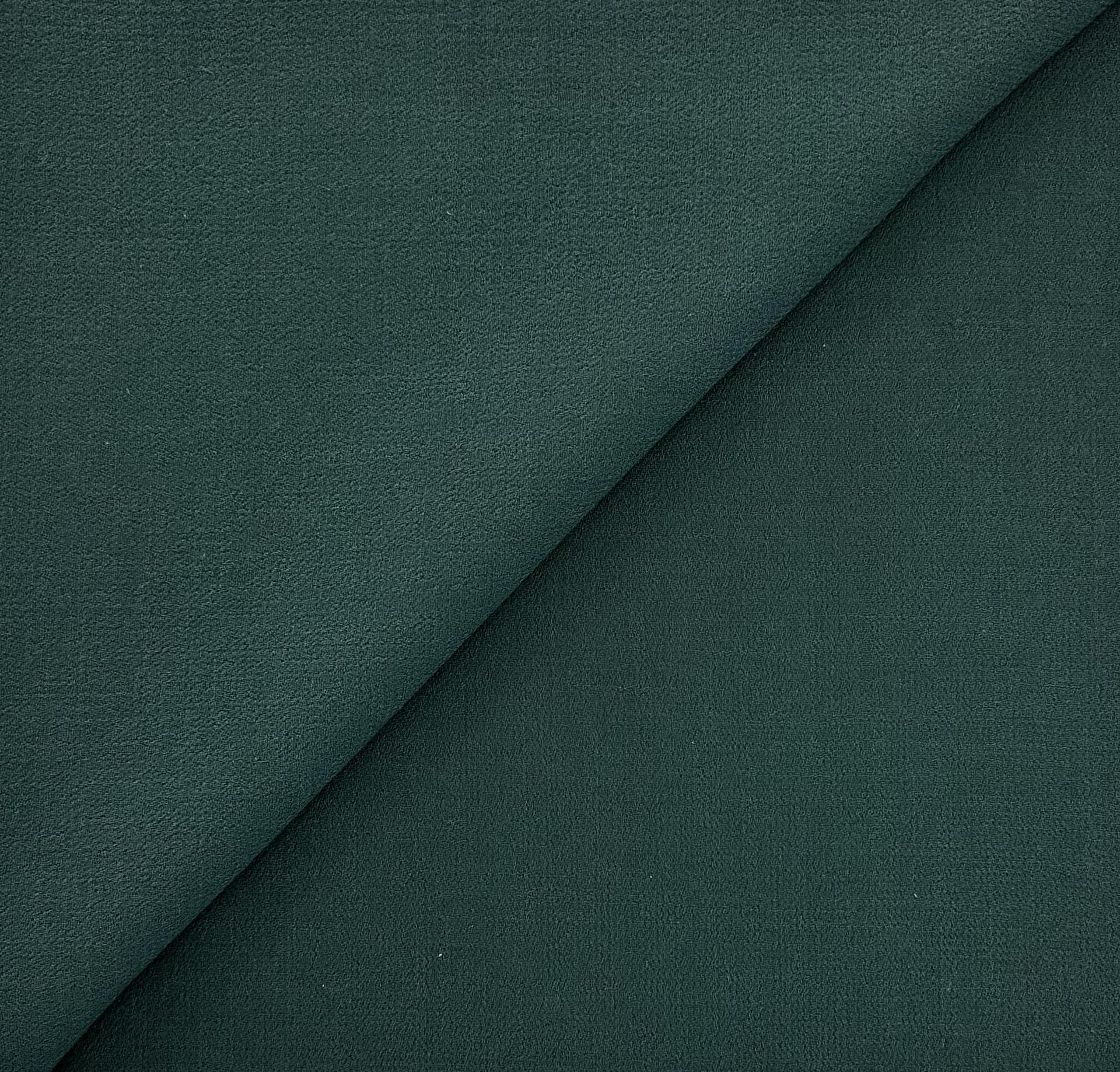 Italian Virgin Wool Double Crepe in Bottle Green
