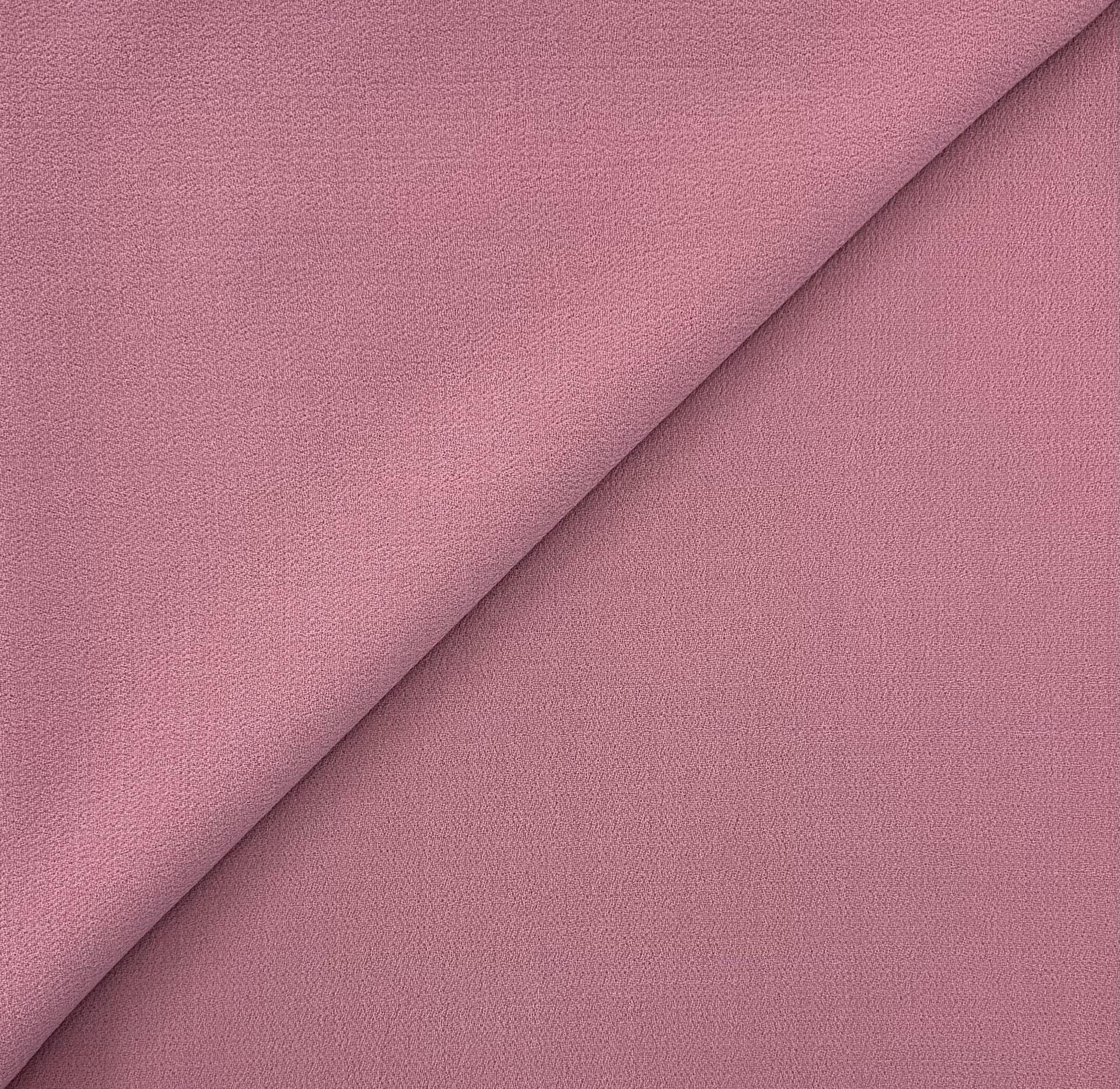 Italian Virgin Wool Double Crepe in Bright Rose