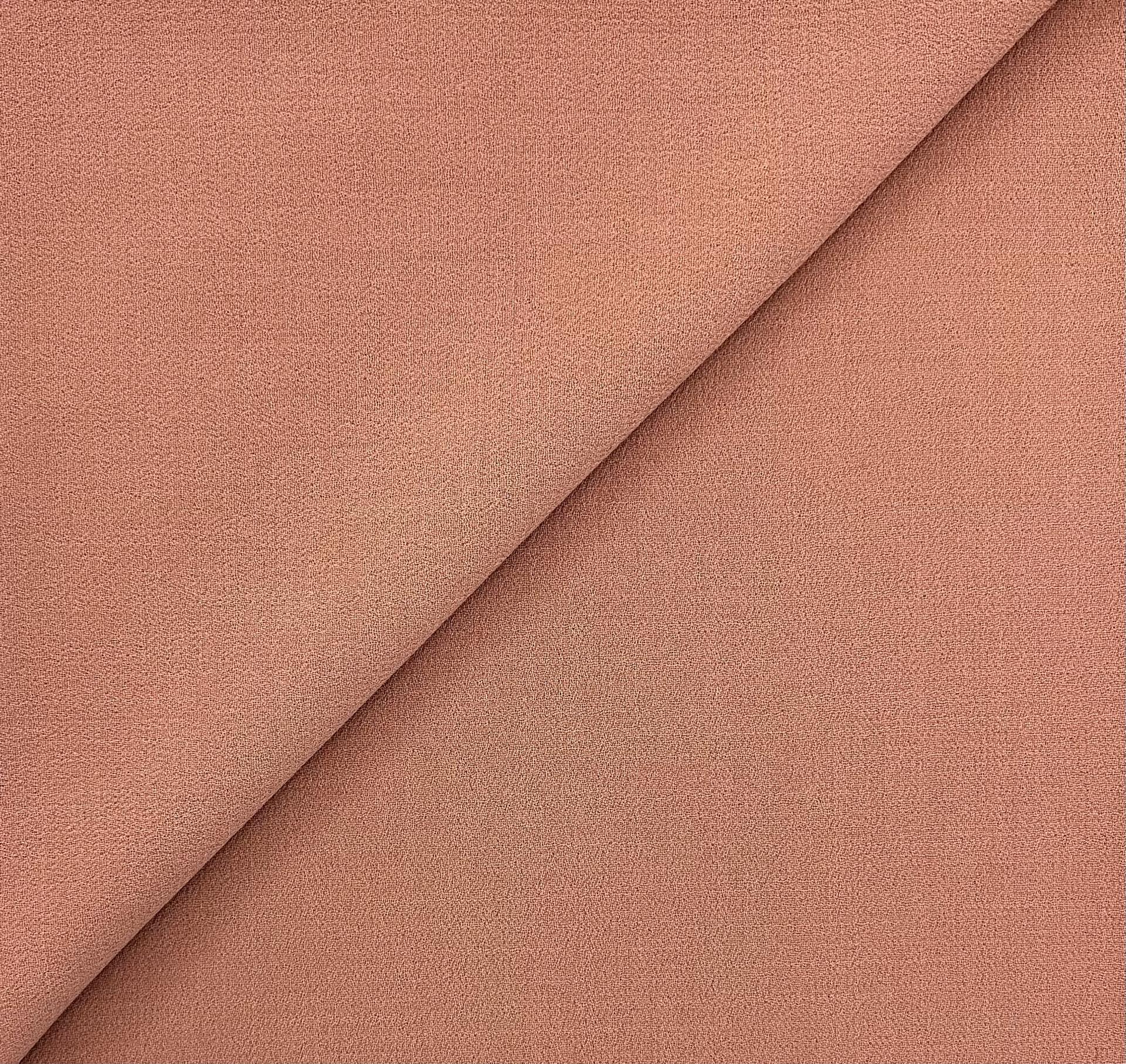 Italian Virgin Wool Double Crepe in Terracotta