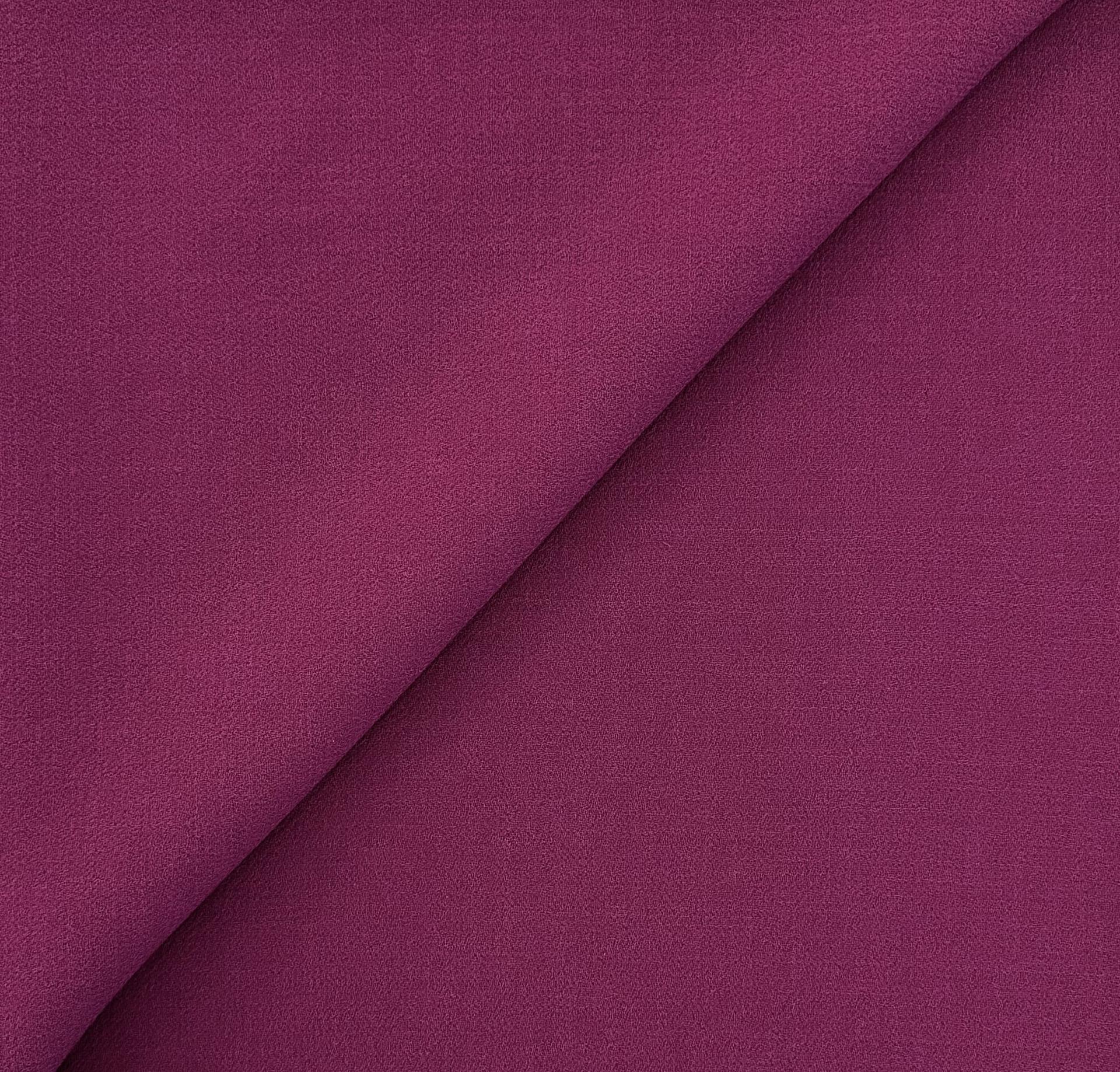 Italian Virgin Wool Double Crepe in Dark Orchid
