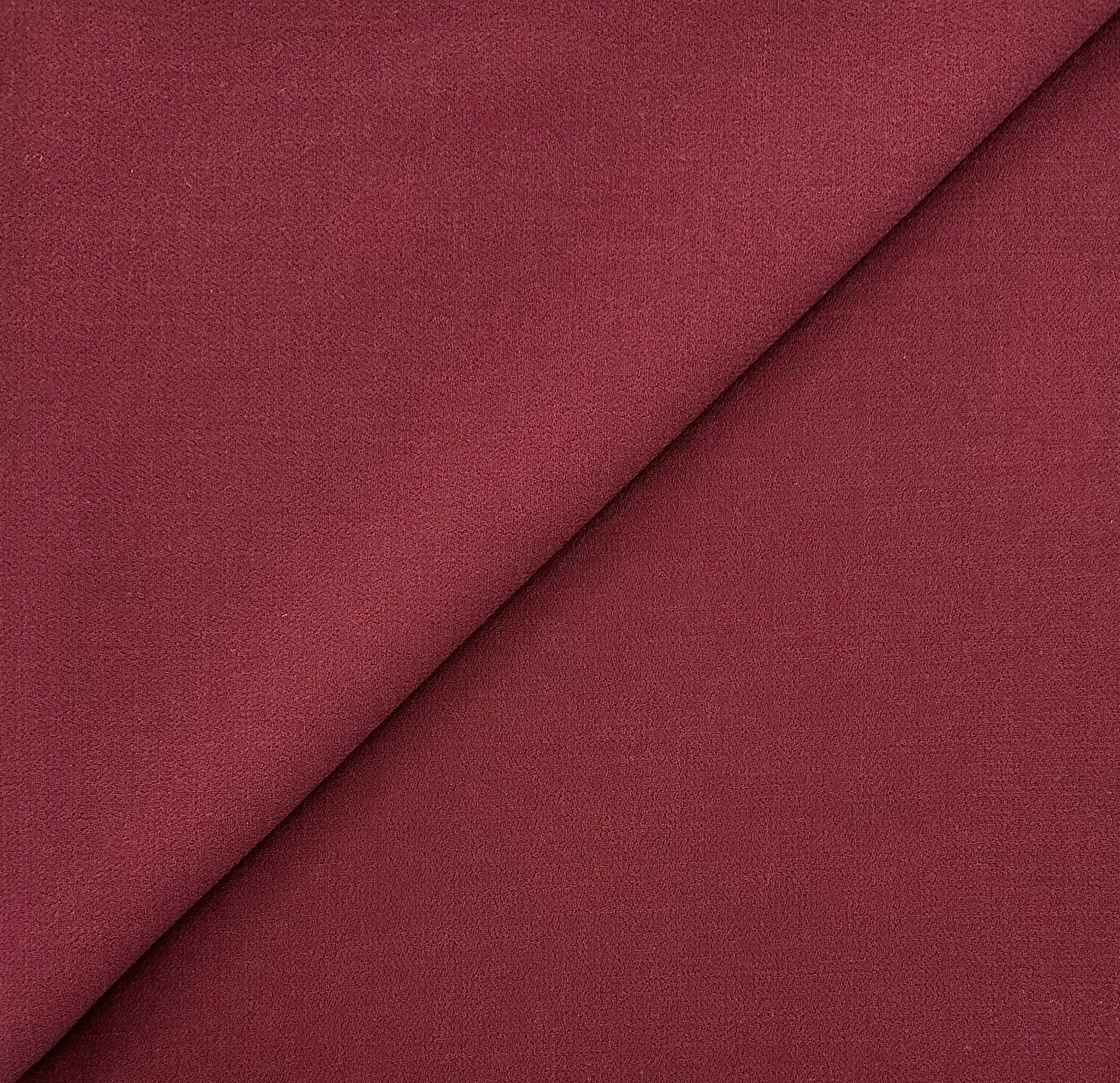 Italian Virgin Wool Double Crepe in Bordeaux