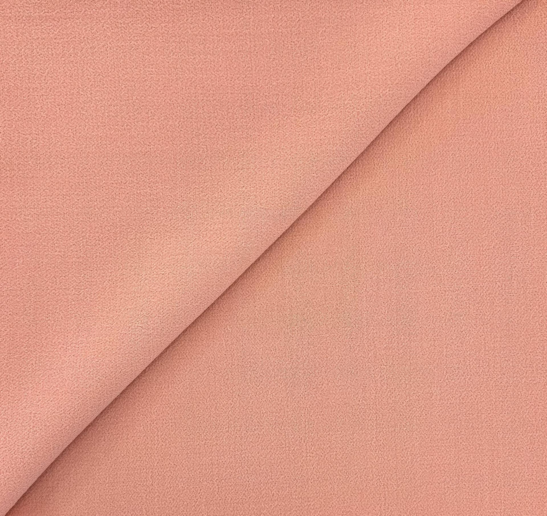 Italian Virgin Wool Double Crepe in Peach