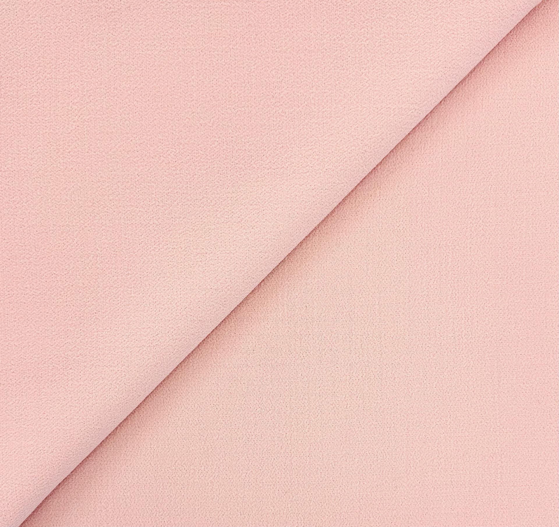 Italian Virgin Wool Double Crepe in Pale Pink