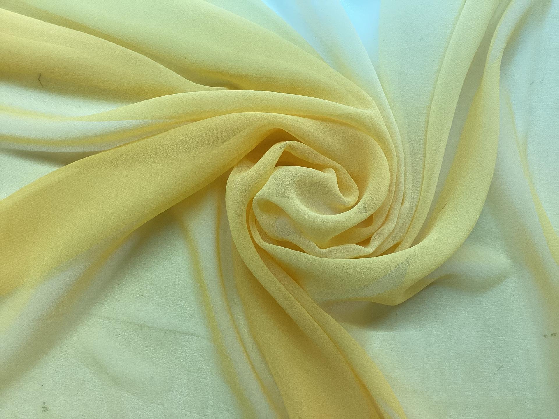 Ombre Polyester Chiffon in Yellow