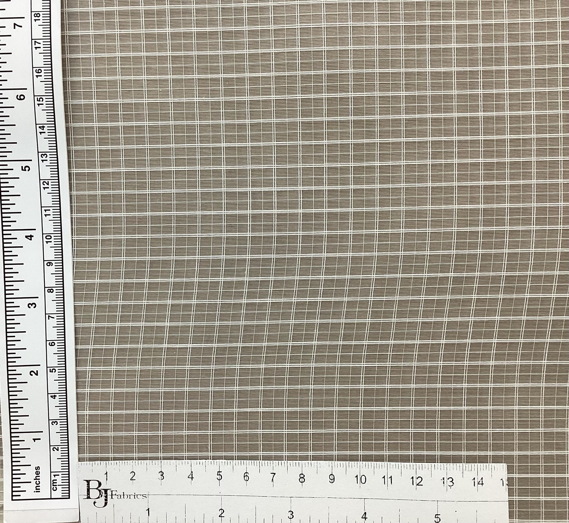 Cotton Novelty Windowpane Plaid Organdy In Pearl