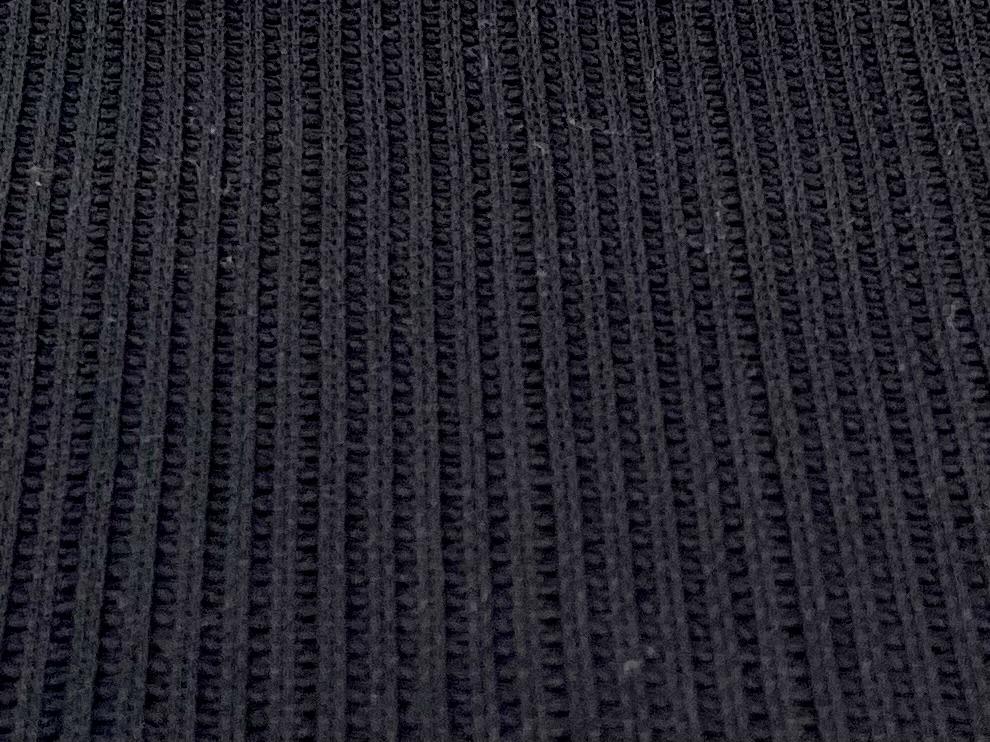 Cotton and Rayon Rib Knit in Black