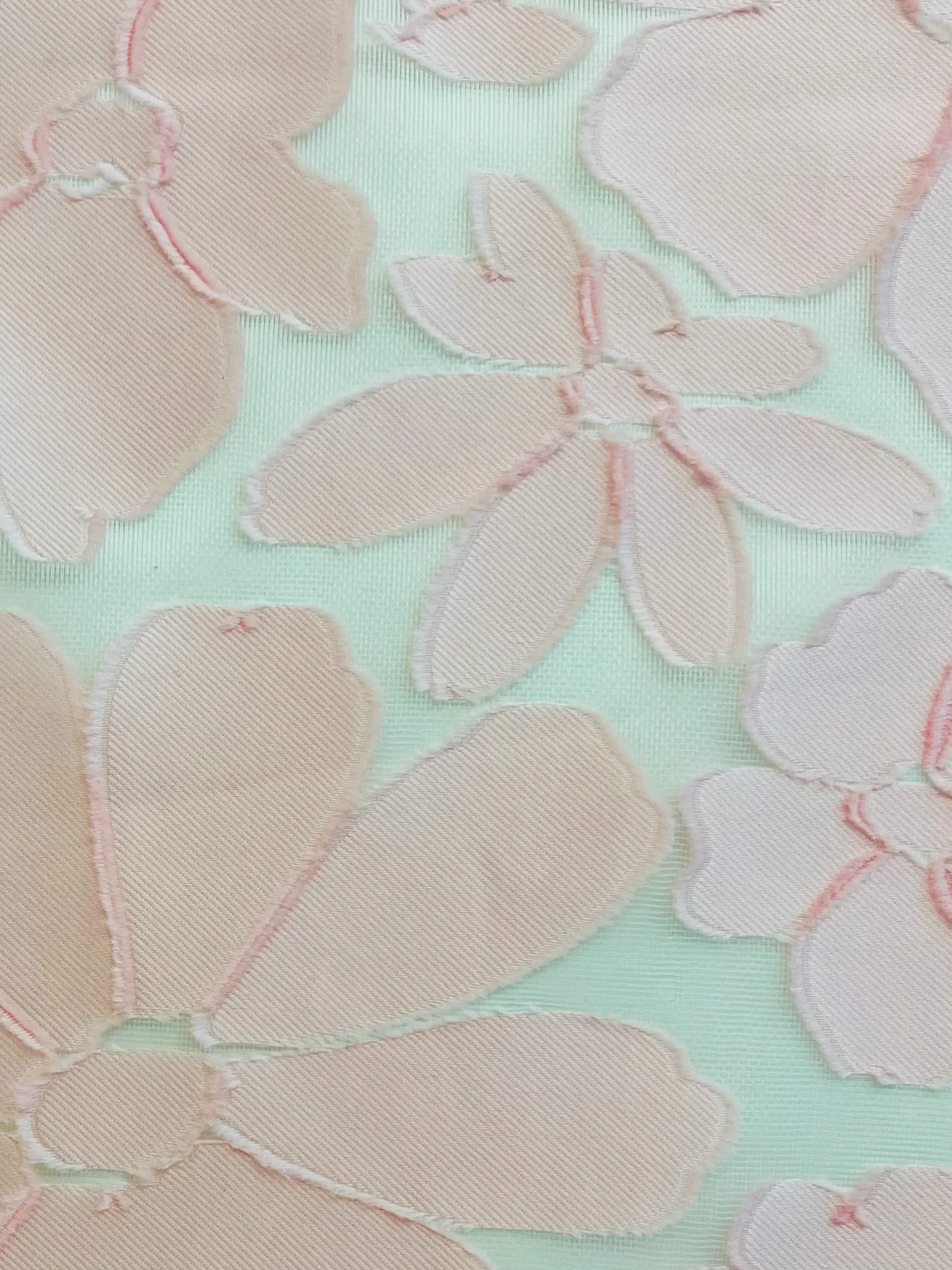 Silk & Polyester Fil Coupé Organza in Baby Pink
