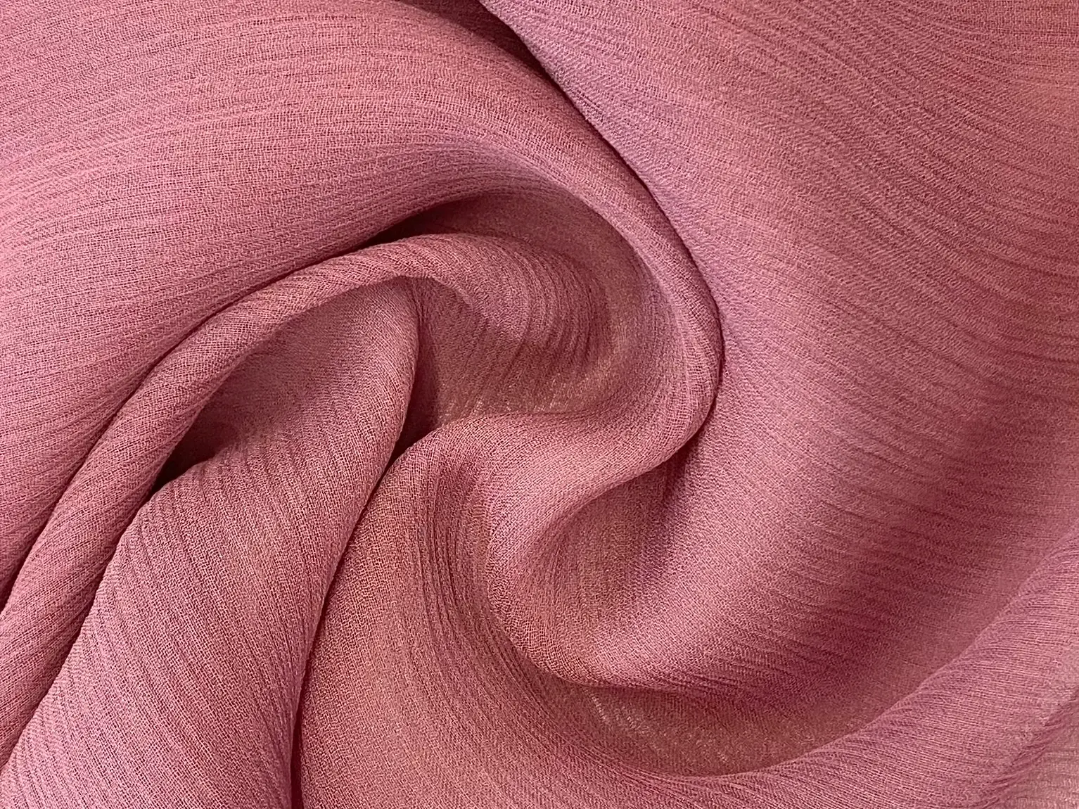 Silk Crinkle Chiffon in Rose