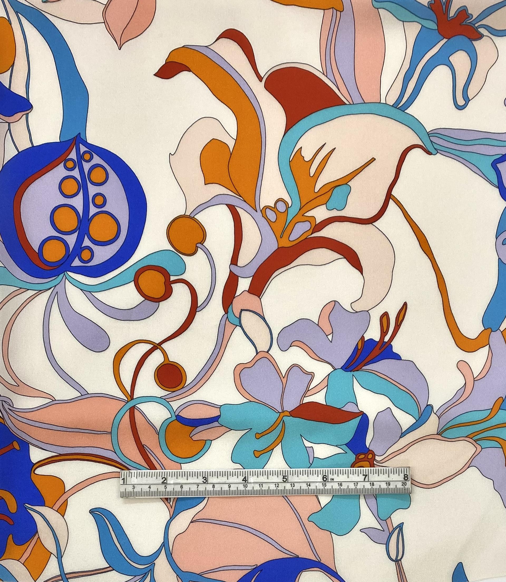 Made in Italy 100% Silk Crepe De Chine Floral Print