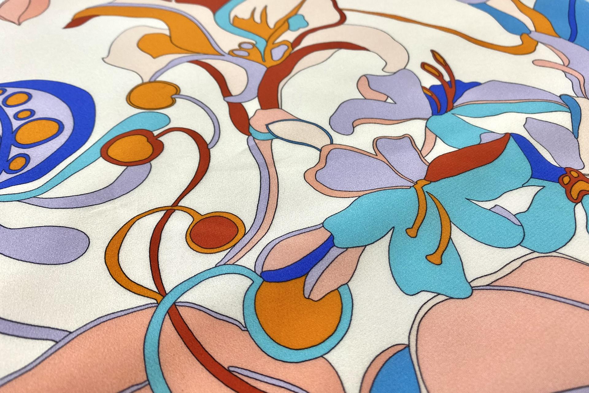 Made in Italy 100% Silk Crepe De Chine Floral Print