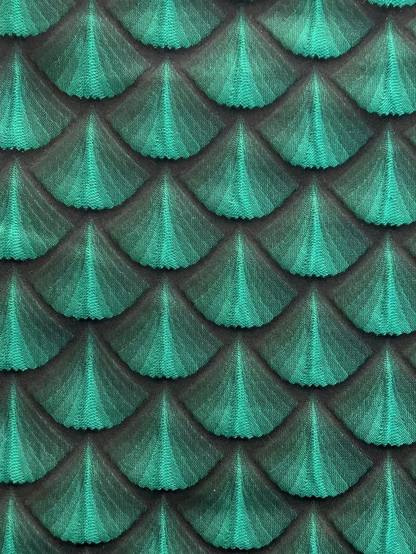 Metallic Jacquard in Green Black