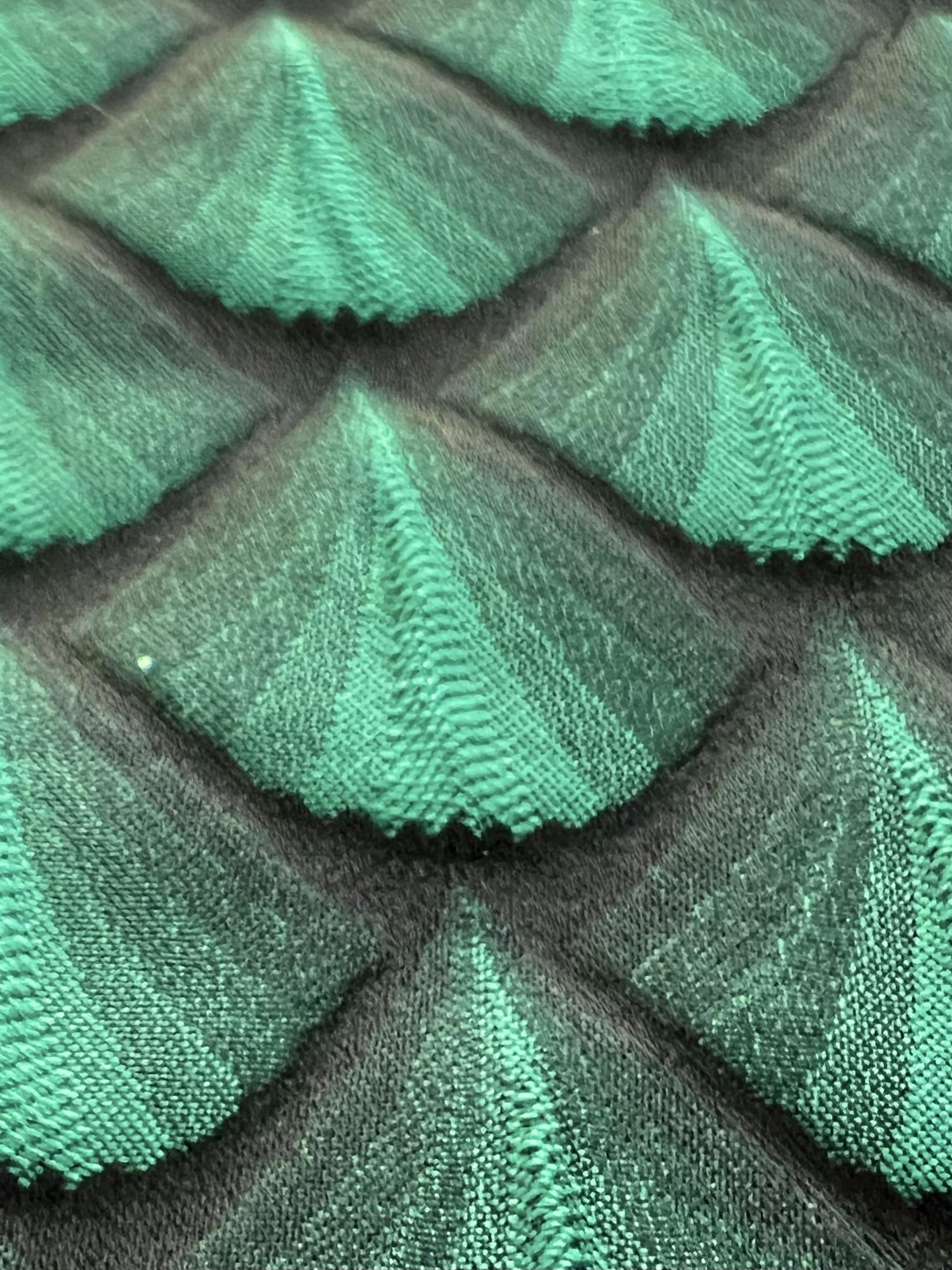 Metallic Jacquard in Green Black