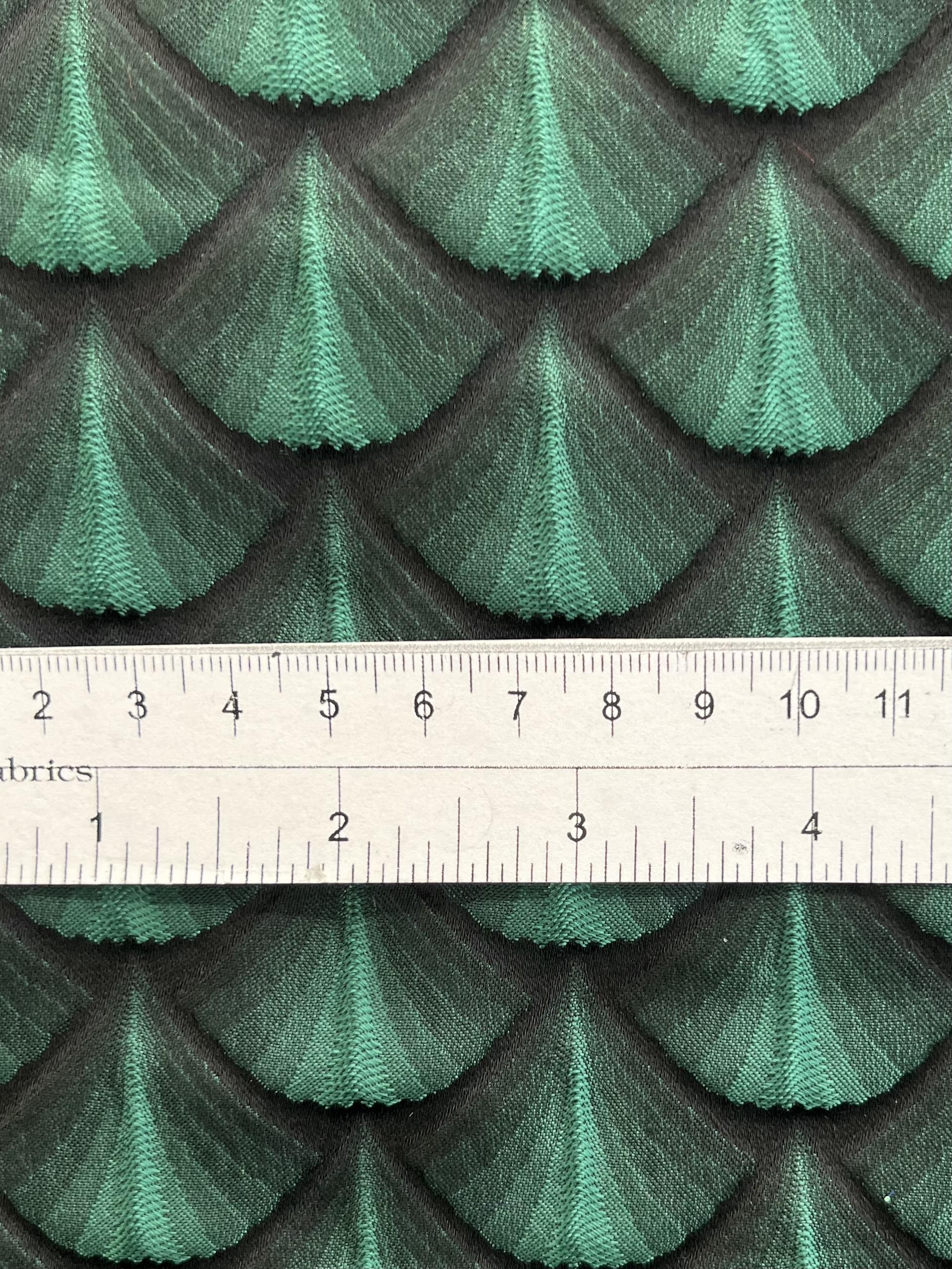 Metallic Jacquard in Green Black