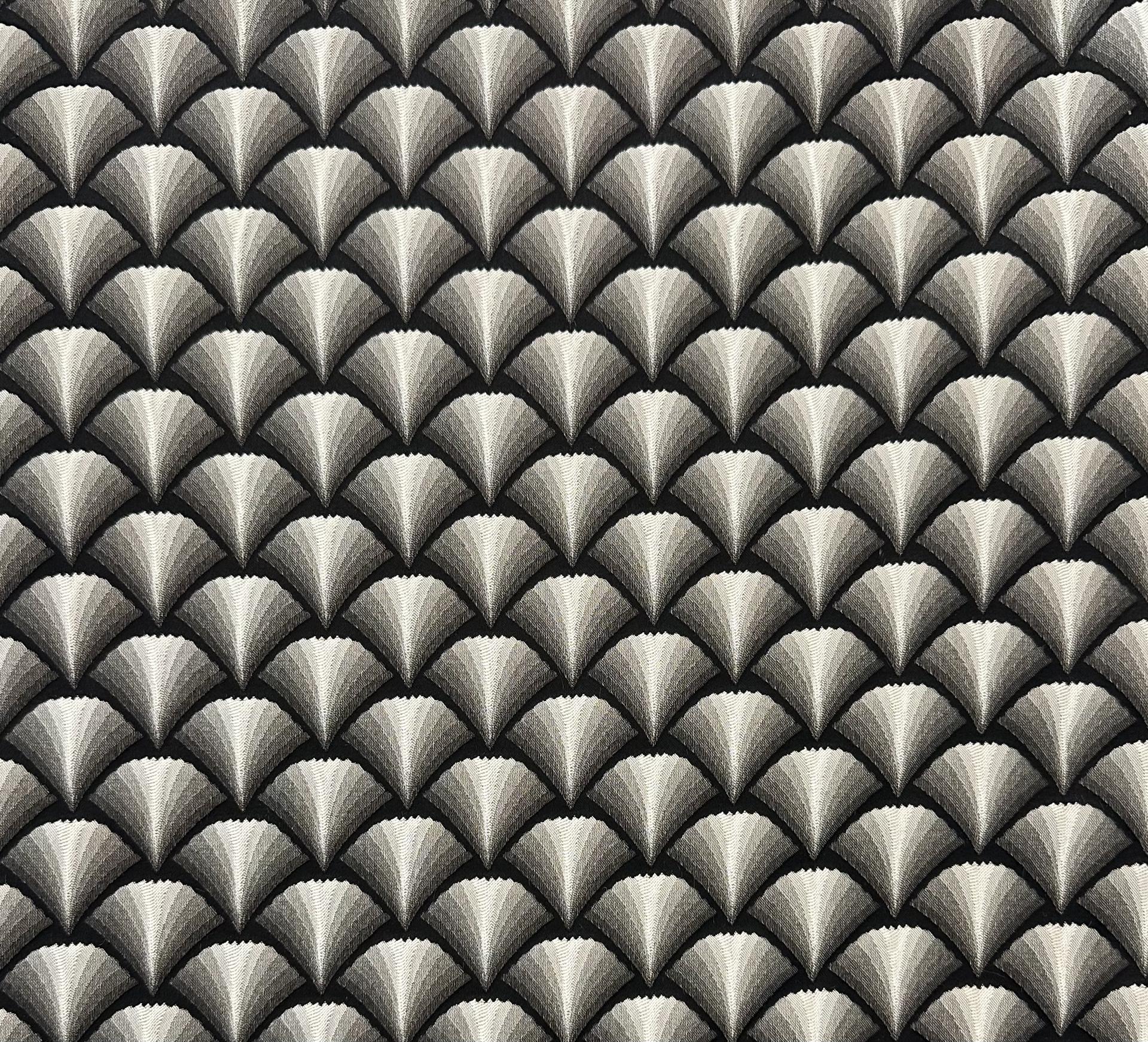 Metallic Jacquard in Silver Black