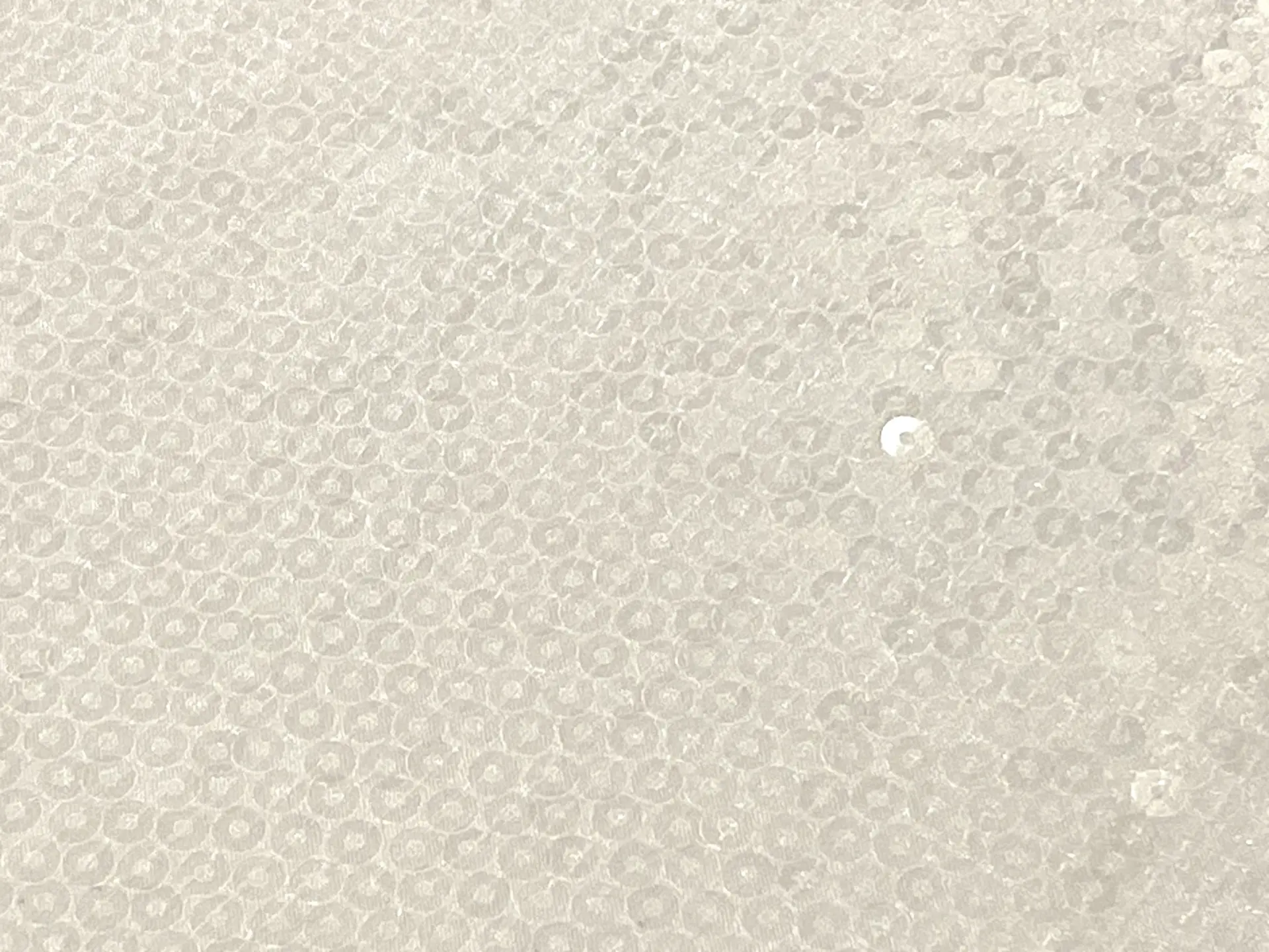 Transparent Sequins on Satin Organza in Ivory