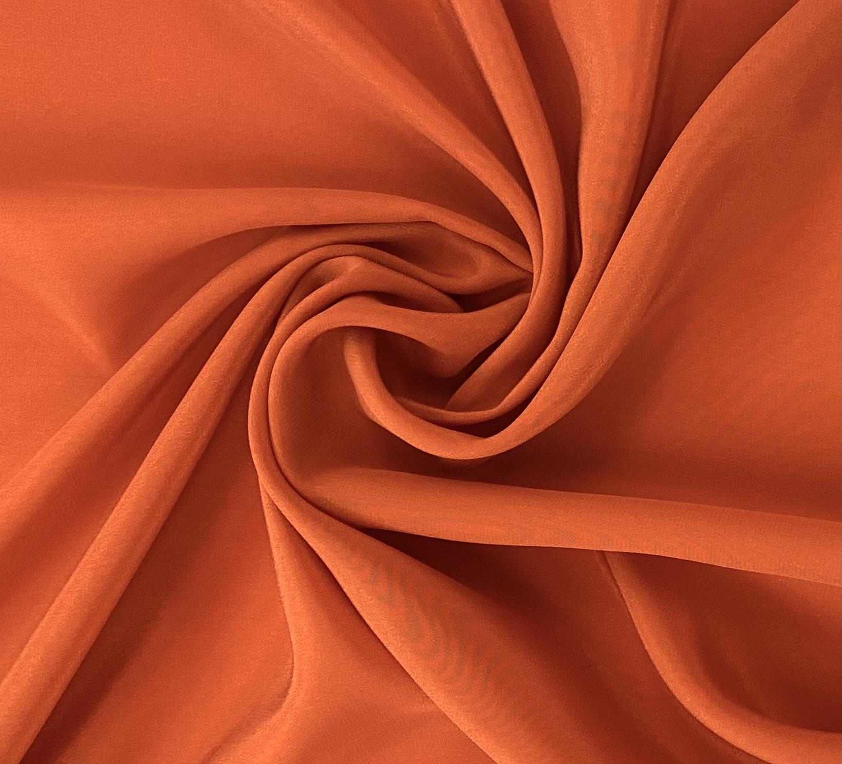 Silk Crepe de Chine in Clay