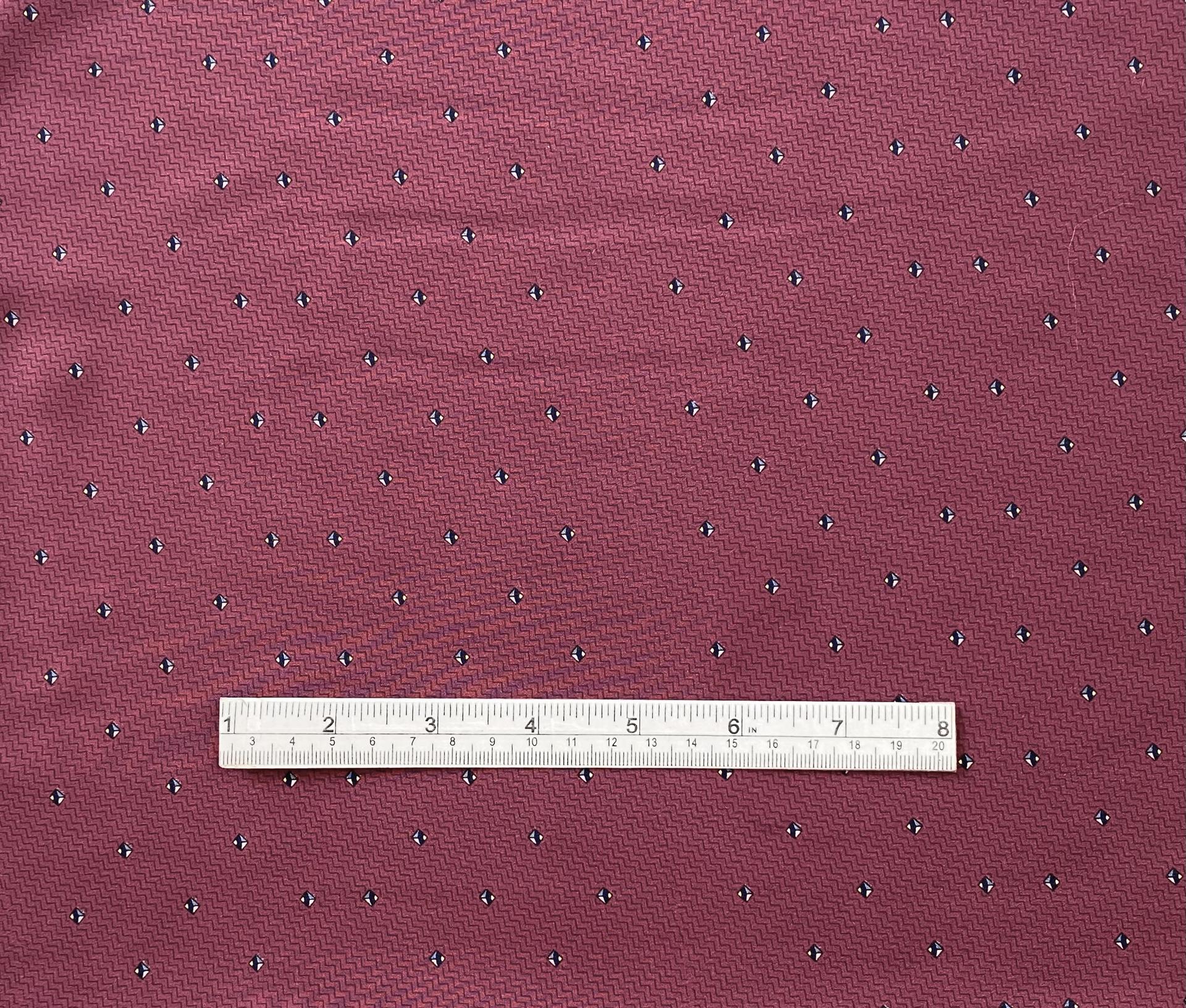 Washed Silk Crepe de Chine Foulard Print In Cherry 